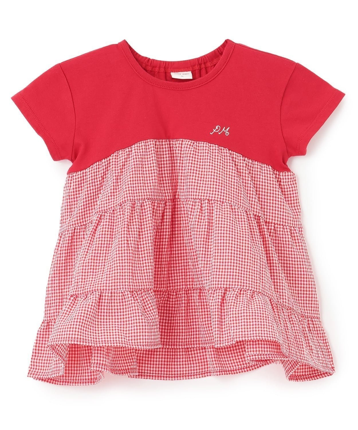 【ナルミヤ オンライン/NARUMIYA ONELINE / KIDS】の【リンク】ドッキングティアードTシャツ インテリア・キッズ・メンズ・レディースファッション・服の通販 founy(ファニー) 　ファッション　Fashion　キッズファッション　Fashion for Kids　ポケット　Pocket, Pocket Detail　ワンポイント　One Point, Statement Accent　赤|ID: prp329100004962265 ipo3291000000037228047