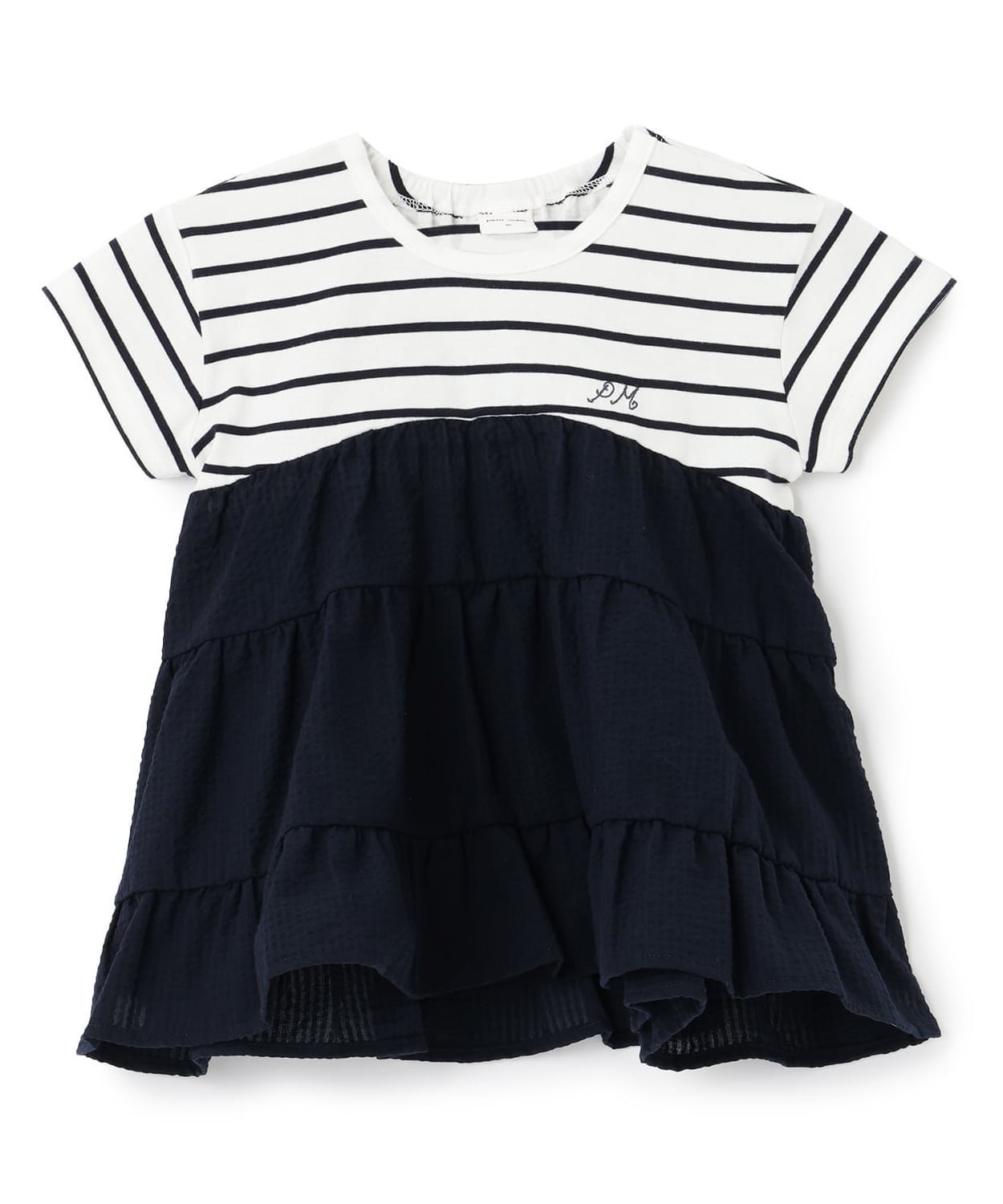 【ナルミヤ オンライン/NARUMIYA ONELINE / KIDS】の【リンク】ドッキングティアードTシャツ インテリア・キッズ・メンズ・レディースファッション・服の通販 founy(ファニー) 　ファッション　Fashion　キッズファッション　Fashion for Kids　ポケット　Pocket, Pocket Detail　ワンポイント　One Point, Statement Accent　紺|ID: prp329100004962265 ipo3291000000037228048