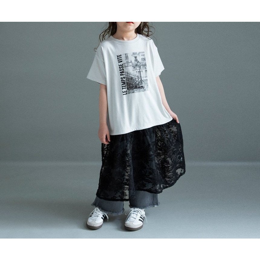 【ブランシェス/branshes / KIDS】の【WEB限定】レースドッキングワンピース インテリア・キッズ・メンズ・レディースファッション・服の通販 founy(ファニー) 　ファッション　Fashion　キッズファッション　Fashion for Kids　ワンピース　Dresses　おすすめ　Recommended / Our Picks　デニム　Denim, Jeans Material　ドッキング　Docking, Mixed Material　ポケット　Pocket, Pocket Detail　レース　Lace, Lace Fabric　ライトグレー|ID: prp329100004962267 ipo3291000000037228054