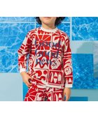 【エフオー オンラインストア/F.O.Online Store / KIDS】の【UVカット】わくわく長袖ラッシュガード 人気、トレンドファッション・服の通販 founy(ファニー) ファッション Fashion キッズファッション Fashion for Kids おすすめ Recommended / Our Picks アウトドア Outdoor Clothing ショーツ Shorts, Short Pants ストライプ Stripe, Striped Pattern ビーチ Beach, Seaside 夏 Summer 長袖 Long Sleeve, Full Sleeve thumbnail レッド|ID: prp329100004962273 ipo3291000000037228081