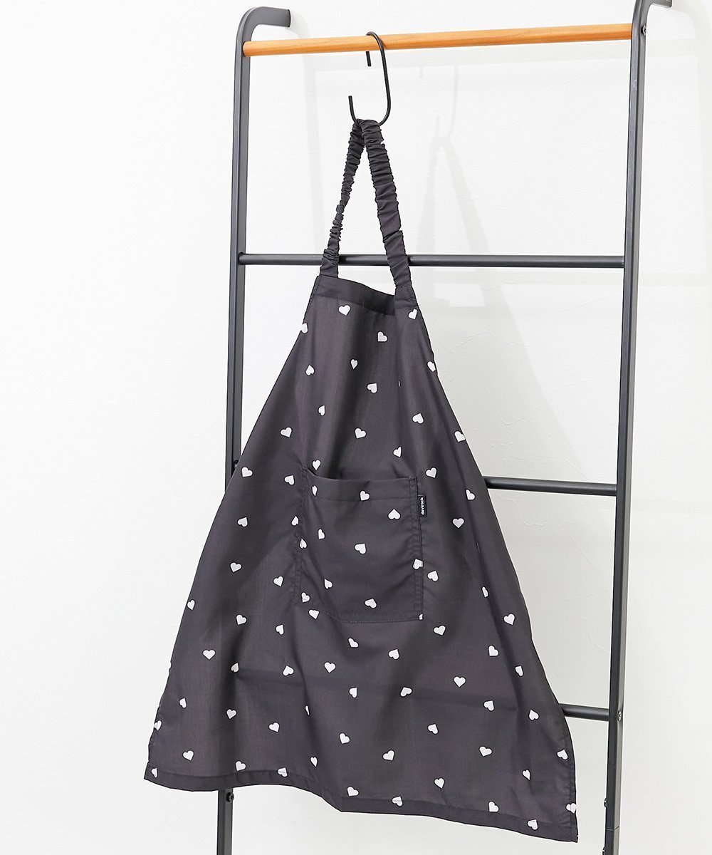 【デビロック/devirock / KIDS】の速乾 しわになりにくい エプロン 子供服 キッズ 男の子 女の子 生活雑貨 26SS インテリア・キッズ・メンズ・レディースファッション・服の通販 founy(ファニー) 　ファッション　Fashion　キッズファッション　Fashion for Kids　巾着　Drawstring Bag, Kinchaku　ブロード　Broadcloth, Fine Cotton　おすすめ　Recommended / Our Picks　2026年　2026　2026春夏・S/S　Spring/Summer 2026 SS26　007-ハート-ブラック|ID: prp329100004962283 ipo3291000000037228146