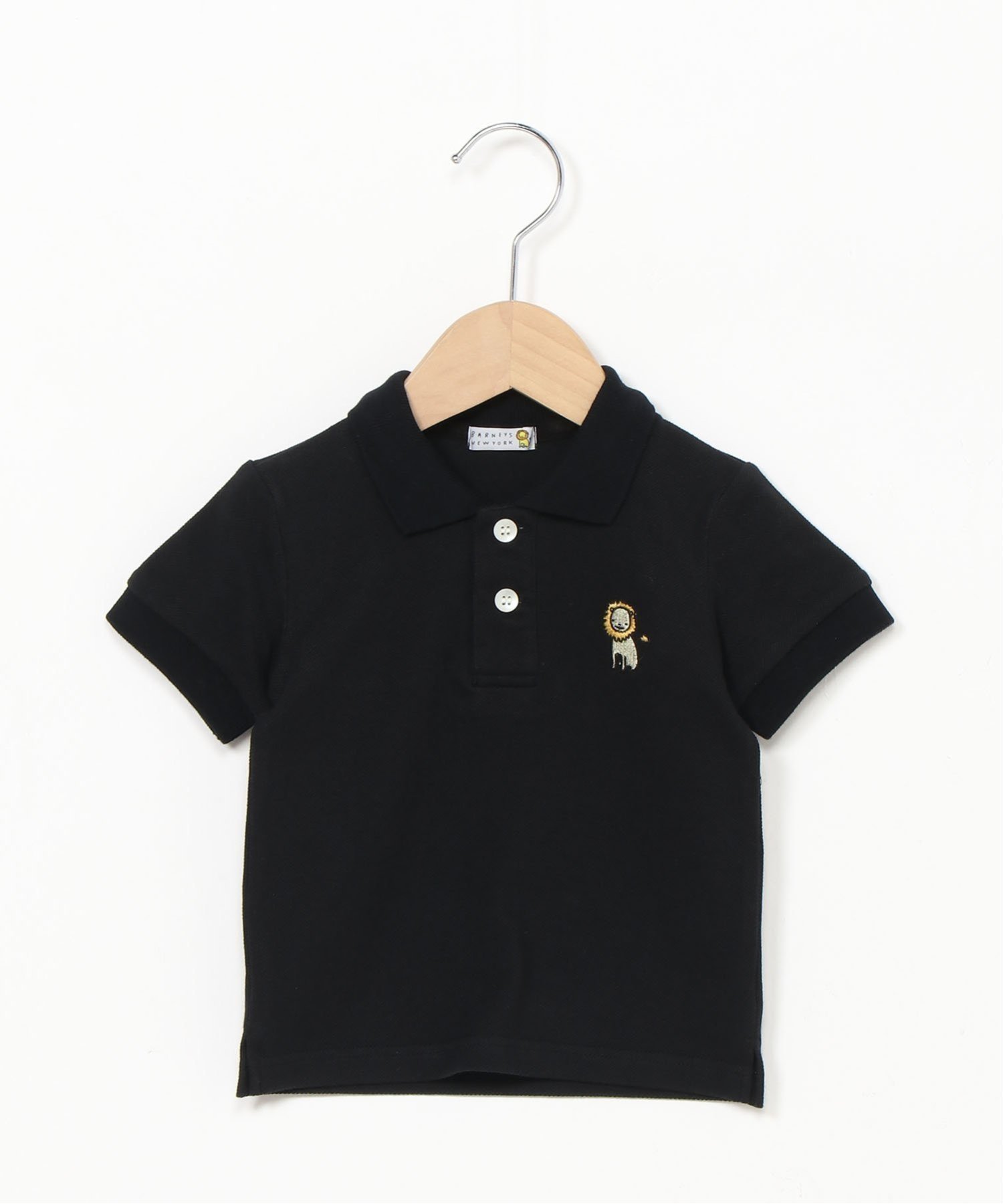 【その他のブランド/Other】のライオン刺繍 ポロシャツ インテリア・キッズ・メンズ・レディースファッション・服の通販 founy(ファニー) 　ファッション　Fashion　キッズファッション　Fashion for Kids　カーディガン　Cardigan, Knitwear　ジャケット　Jacket, Outerwear　フォルム　Silhouette, Form　ベーシック　Basic, Essential　ポロシャツ　Polo Shirt, Collared Tee　BLACK|ID: prp329100004962290 ipo3291000000037228188