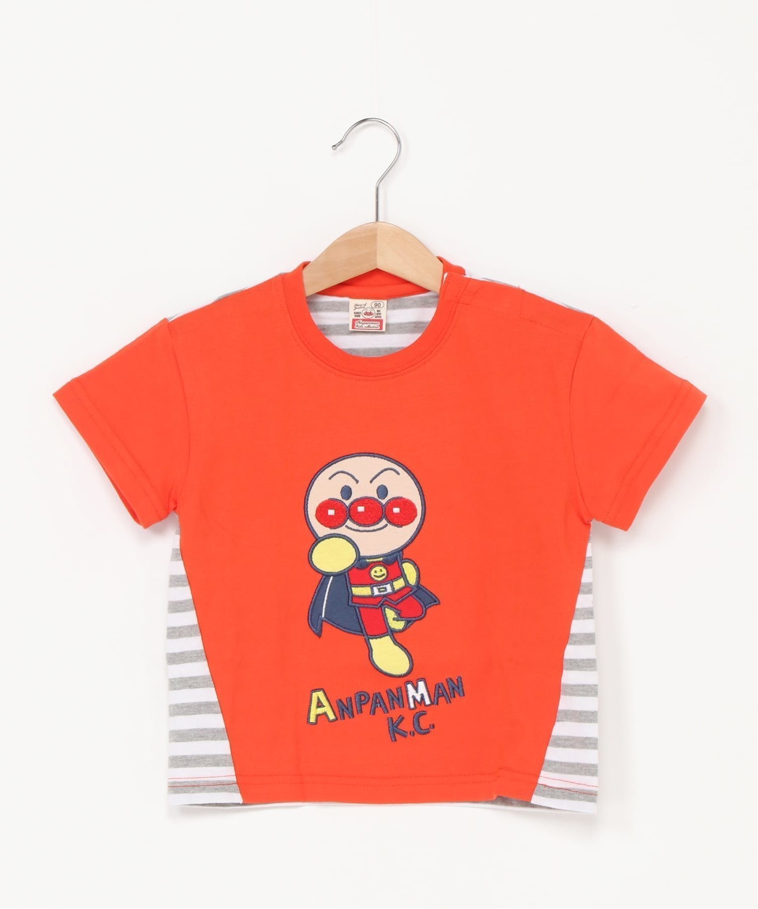 【アンパンマンキッズコレクション/ANPANMAN KIDS COLLECTION / KIDS】のANPANMAN KIDS COLLECTION/アップリケ切替半袖Tシャツ 人気、トレンドファッション・服の通販 founy(ファニー) 　ファッション　Fashion　キッズファッション　Fashion for Kids　オレンジ　Orange　キャラクター　Character, Licensed Characters　コレクション　Collection, Seasonal Line　切替　Switching, Contrast Panel　フロント　Front, Front Design　ベビー　Baby, Babywear　ボーイズ　Boyish, Boy Style　ボーダー　Border, Stripe　半袖　Short Sleeve, Half Sleeve　メンズ　Men's, Menswear　ギフト プレゼント　Gift / Present　 other-1|ID: prp329100004962293 ipo3291000000037228195