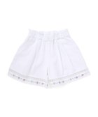 【ベベ オンライン ストア/BEBE ONLINE STORE / KIDS】の裾レース刺しゅう入りデニムショートパンツ(90~130cm) 人気、トレンドファッション・服の通販 founy(ファニー) ファッション Fashion キッズファッション Fashion for Kids ボトムス Bottoms 春 Spring コレクション Collection, Seasonal Line ショート Short, Short Length チェック Check, Plaid, Tartan デニム Denim, Jeans Material フレンチ French, French Style フロント Front, Front Design モチーフ Motif, Design Theme リゾート Resort, Vacation Style レース Lace, Lace Fabric S/S・春夏 SS, Spring/Summer, Warm Season 夏 Summer エレガント 上品 Elegant 2026年 2026 2026春夏・S/S Spring/Summer 2026 SS26 thumbnail ホワイト|ID: prp329100004962328 ipo3291000000037228402