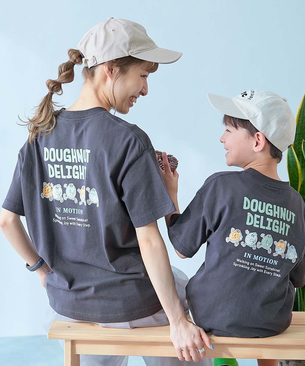 【デビロック/devirock / KIDS】の綿100% デビラボ 大人 プリント半袖Tシャツ 子供服 キッズ 男の子 女の子 26SS インテリア・キッズ・メンズ・レディースファッション・服の通販 founy(ファニー) 　ファッション　Fashion　キッズファッション　Fashion for Kids　トレンド　Trend, Trending Now　フレア　Flare, Flared　プリント　Print, Printed Pattern　半袖　Short Sleeve, Half Sleeve　おすすめ　Recommended / Our Picks　2026年　2026　2026春夏・S/S　Spring/Summer 2026 SS26　009-ドーナツ-スミクロ|ID: prp329100004962335 ipo3291000000037228427