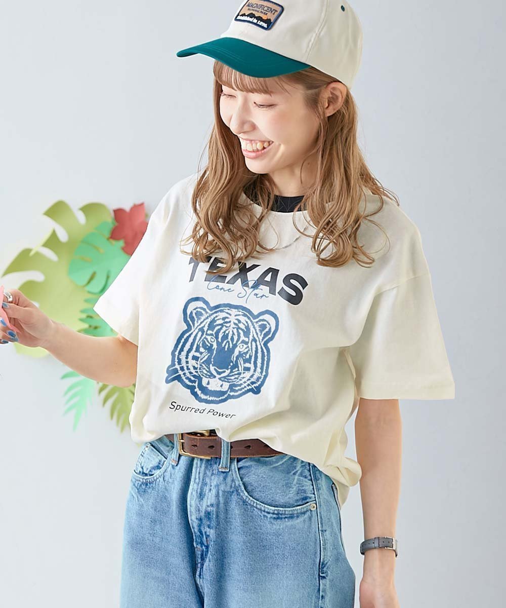 【デビロック/devirock / KIDS】の綿100% デビラボ 大人 プリント半袖Tシャツ 子供服 キッズ 男の子 女の子 26SS インテリア・キッズ・メンズ・レディースファッション・服の通販 founy(ファニー) 　ファッション　Fashion　キッズファッション　Fashion for Kids　トレンド　Trend, Trending Now　フレア　Flare, Flared　プリント　Print, Printed Pattern　半袖　Short Sleeve, Half Sleeve　おすすめ　Recommended / Our Picks　2026年　2026　2026春夏・S/S　Spring/Summer 2026 SS26　001-トラ-オフホワイト|ID: prp329100004962335 ipo3291000000037228428