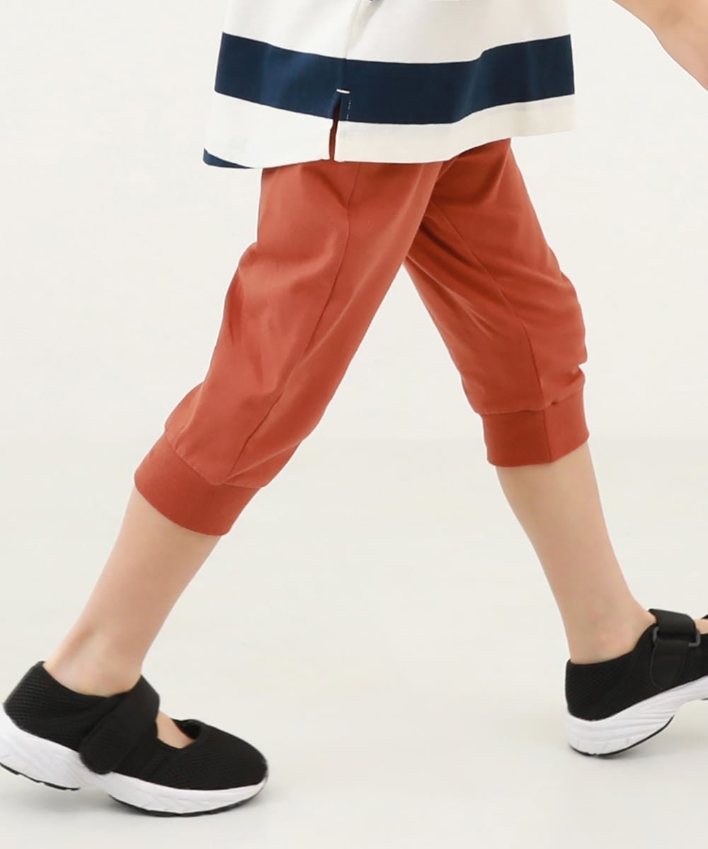 【デビロック/devirock / KIDS】の7分丈 裾リブパンツ ボトムス ハーフパンツ ショートパンツ インテリア・キッズ・メンズ・レディースファッション・服の通販 founy(ファニー) 　ファッション　Fashion　キッズファッション　Fashion for Kids　ボトムス　Bottoms　ショート　Short, Short Length　シンプル　Simple, Minimal　ストレッチ　Stretch, Stretchy Fabric　定番　Standard, Basic Item　ハーフ　Half, Half-Length　プリント　Print, Printed Pattern　リラックス　Relax, Relaxed Fit　キャロット|ID: prp329100004962337 ipo3291000000037228452