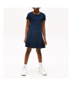 【トミーヒルフィガー/TOMMY HILFIGER / KIDS】のGIRLS エッセンシャルスケーターショートスリーブワンピース 人気、トレンドファッション・服の通販 founy(ファニー) ファッション Fashion キッズファッション Fashion for Kids ワンピース Dresses アメリカン American Style クラシック Classic, Timeless Style ゴルフ Golf シンプル Simple, Minimal デニム Denim, Jeans Material フレア Flare, Flared モダン Modern, Contemporary 人気 Popular, Best Seller 半袖 Short Sleeve, Half Sleeve thumbnail ネイビーC1G|ID: prp329100004962346 ipo3291000000037228493