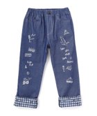 【ベベ オンライン ストア/BEBE ONLINE STORE / KIDS】の裾折り返しプリントストレッチツイルパンツ(80~130cm) 人気、トレンドファッション・服の通販 founy(ファニー) ファッション Fashion キッズファッション Fashion for Kids ボトムス Bottoms 春 Spring コレクション Collection, Seasonal Line チェック Check, Plaid, Tartan フレンチ French, French Style プリント Print, Printed Pattern モチーフ Motif, Design Theme S/S・春夏 SS, Spring/Summer, Warm Season 夏 Summer エレガント 上品 Elegant 2026年 2026 2026春夏・S/S Spring/Summer 2026 SS26 thumbnail ブルー|ID: prp329100004962364 ipo3291000000037228550
