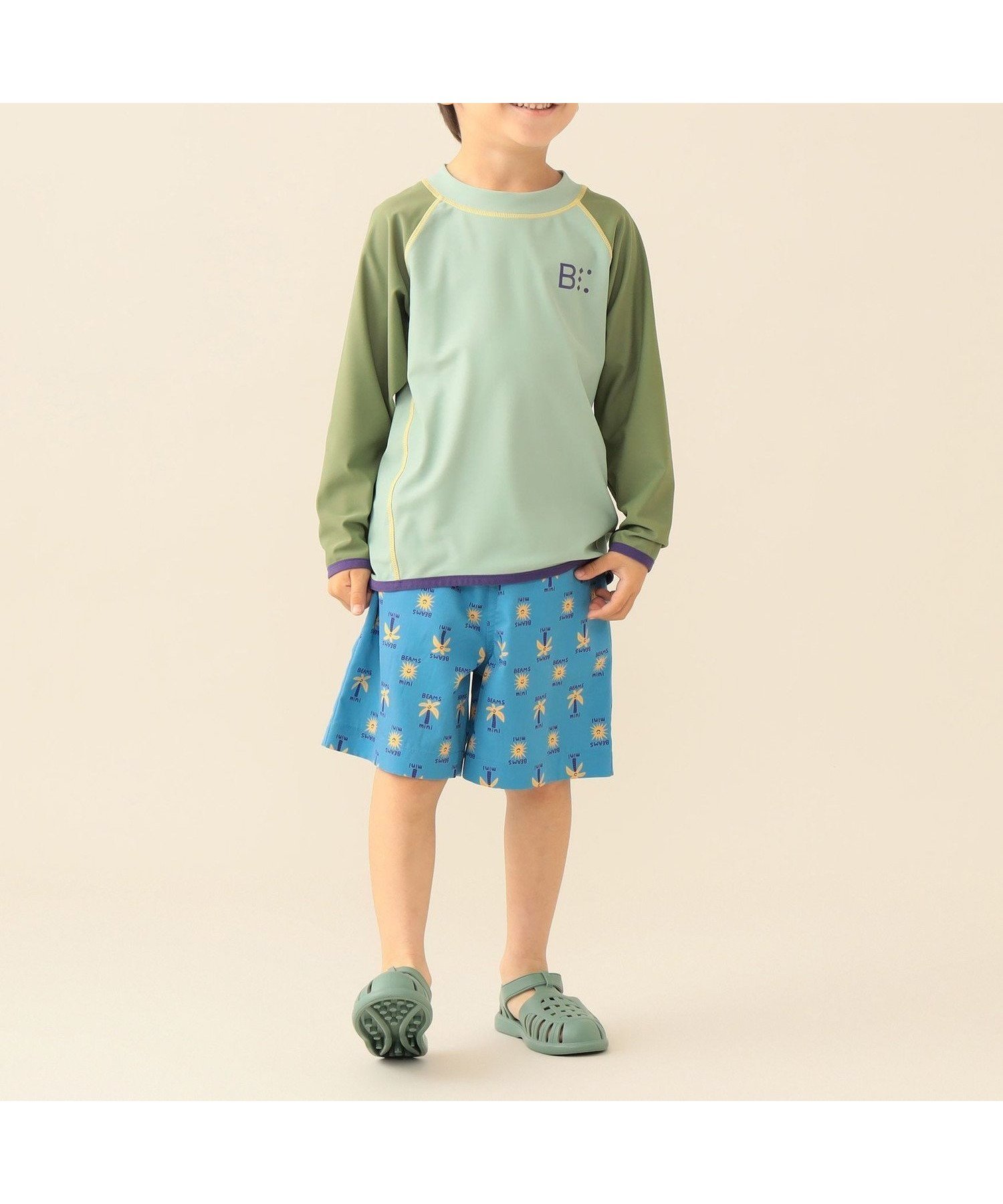 【ビームス ミニ/BEAMS mini / KIDS】のラッシュガード スイムショーツ セット2026SS(100~130cm)プール 水遊び 人気、トレンドファッション・服の通販 founy(ファニー) 　ファッション　Fashion　キッズファッション　Fashion for Kids　インナー　Innerwear　ギンガム　Gingham, Gingham Fabric　ショーツ　Shorts, Short Pants　シンプル　Simple, Minimal　ジップ　Zip, Zipper　セパレート　Separate, Two-Piece　チェック　Check, Plaid, Tartan　長袖　Long Sleeve, Full Sleeve　ベーシック　Basic, Essential　メッシュ　Mesh, Net Fabric　リゾート　Resort, Vacation Style　おすすめ　Recommended / Our Picks　夏　Summer　2026年　2026　2026春夏・S/S　Spring/Summer 2026 SS26　 other-1|ID: prp329100004962371 ipo3291000000037228582