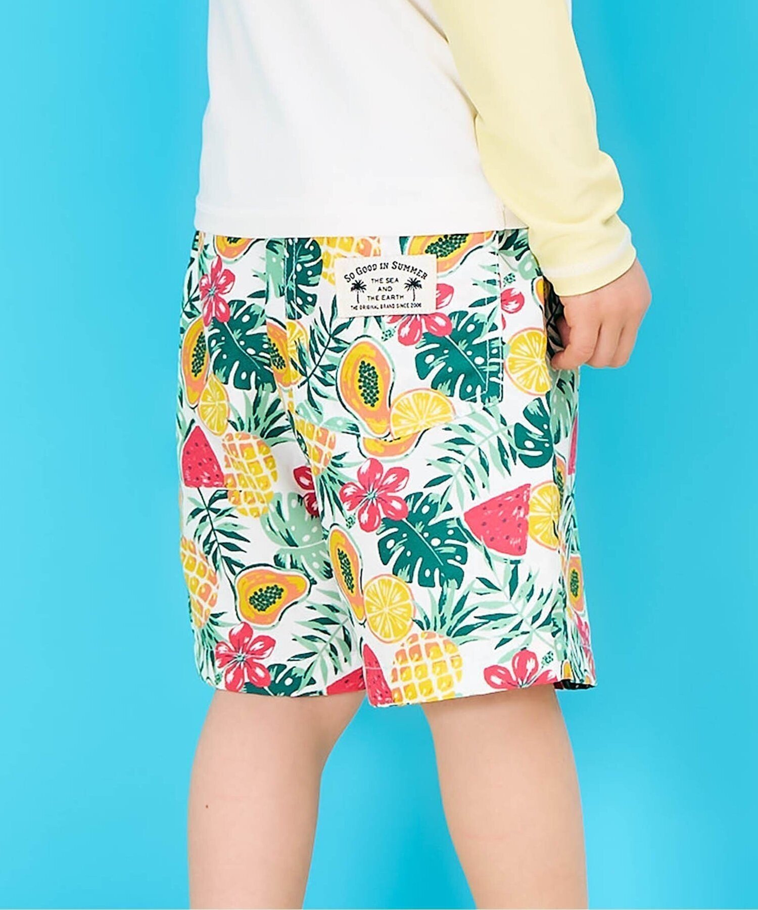 【エフオー オンラインストア/F.O.Online Store / KIDS】の【リンク】アイス・トロピカル・ストライプ柄トランクス水着 UVカット インテリア・キッズ・メンズ・レディースファッション・服の通販 founy(ファニー) 　ファッション　Fashion　キッズファッション　Fashion for Kids　おすすめ　Recommended / Our Picks　イエロー　Yellow　インナー　Innerwear　ショーツ　Shorts, Short Pants　ストライプ　Stripe, Striped Pattern　プリント　Print, Printed Pattern　ポケット　Pocket, Pocket Detail　リゾート　Resort, Vacation Style　ワンポイント　One Point, Statement Accent　夏　Summer　水着　Swimsuit, Swimwear　オフホワイト|ID: prp329100004962377 ipo3291000000037228613