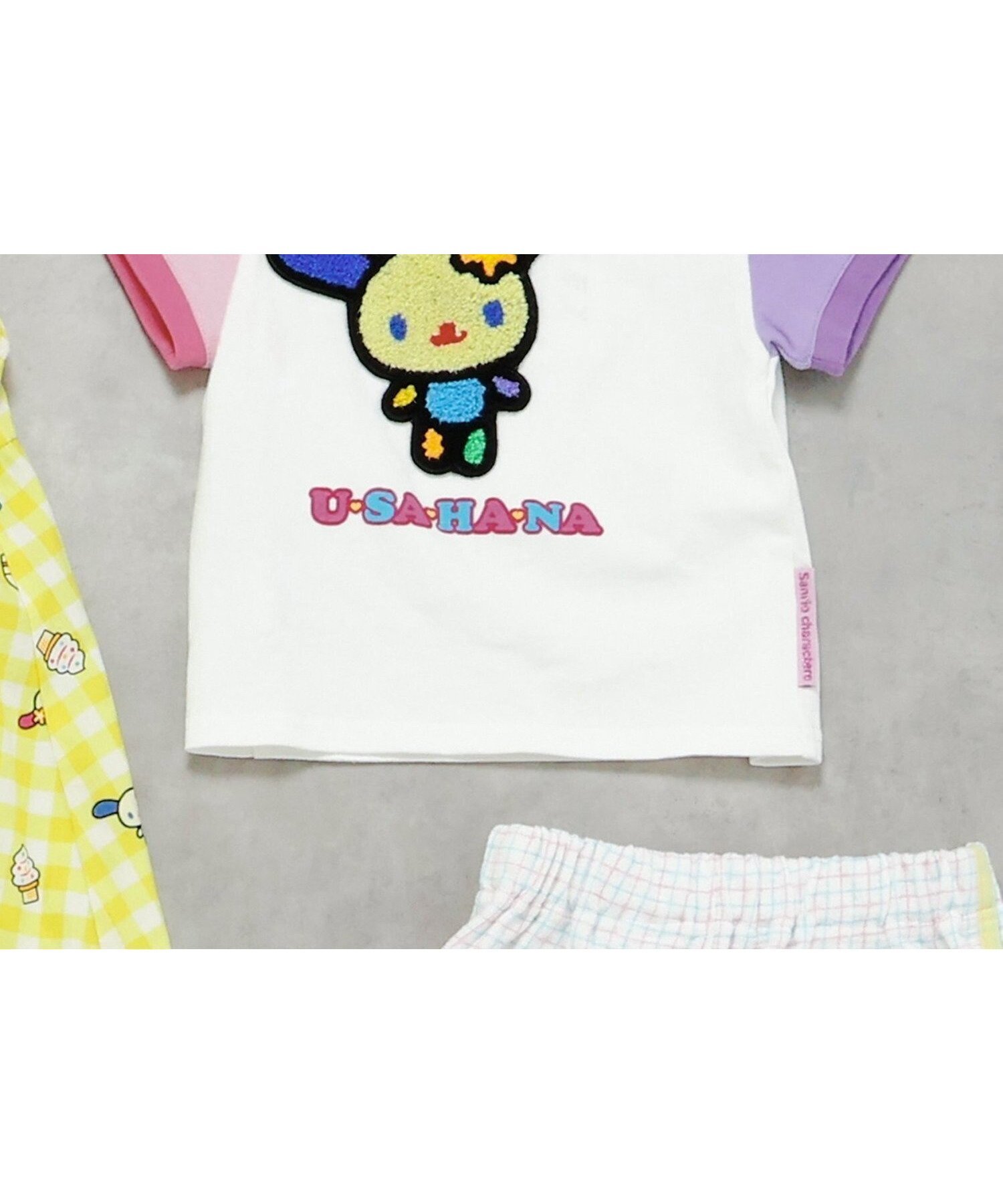 【エフオー オンラインストア/F.O.Online Store / KIDS】のサンリオキャラクターズ サガラワッペンTシャツ インテリア・キッズ・メンズ・レディースファッション・服の通販 founy(ファニー) 　ファッション　Fashion　キッズファッション　Fashion for Kids　タンブラー　Tumbler, Travel Mug　夏　Summer　レインボー|ID: prp329100004962379 ipo3291000000037228622