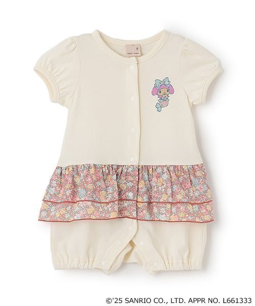 【ナルミヤ オンライン/NARUMIYA ONELINE / KIDS】の【サンリオキャラクターズ】切替フリルカバーオール 人気、トレンドファッション・服の通販 founy(ファニー) 　ファッション　Fashion　キッズファッション　Fashion for Kids　キャラクター　Character, Licensed Characters　フィット　Fit, Slim Fit　フリル　Frill, Ruffle　ポケット　Pocket, Pocket Detail　切替　Switching, Contrast Panel　 other-1|ID: prp329100004962386 ipo3291000000037228650