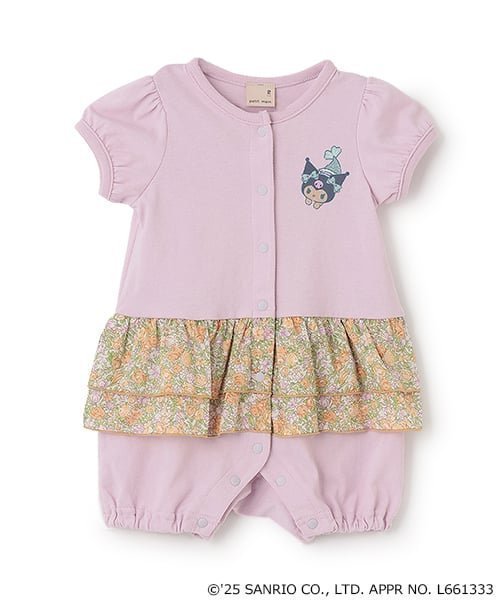 【ナルミヤ オンライン/NARUMIYA ONELINE / KIDS】の【サンリオキャラクターズ】切替フリルカバーオール インテリア・キッズ・メンズ・レディースファッション・服の通販 founy(ファニー) 　ファッション　Fashion　キッズファッション　Fashion for Kids　キャラクター　Character, Licensed Characters　フィット　Fit, Slim Fit　フリル　Frill, Ruffle　ポケット　Pocket, Pocket Detail　切替　Switching, Contrast Panel　ピンク|ID: prp329100004962386 ipo3291000000037228653