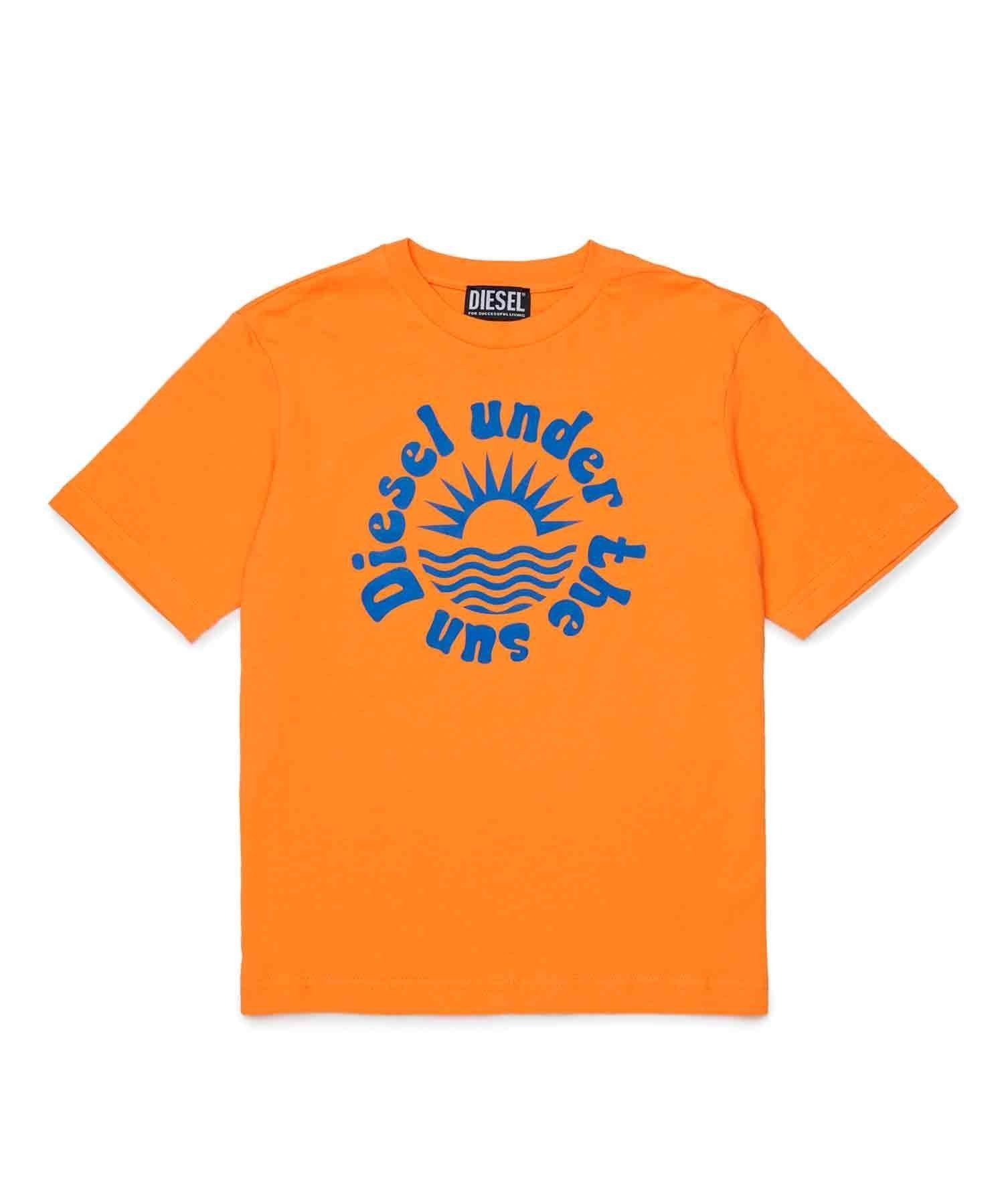 【シフォン/SHIFFON / KIDS】のDIESEL ディーゼル Kids Junior ブランドロゴ半袖Tシャツカットソー インテリア・キッズ・メンズ・レディースファッション・服の通販 founy(ファニー) 　ファッション　Fashion　キッズファッション　Fashion for Kids　トップス・カットソー　Cut & Sew Tops　アクセサリー　Fashion Accessories　カットソー　Cut and Sewn Top　コレクション　Collection, Seasonal Line　デニム　Denim, Jeans Material　プレミアム　Premium, High-End　半袖　Short Sleeve, Half Sleeve　ラグジュアリー　Luxury, Elegant　オレンジ|ID: prp329100004962387 ipo3291000000037228657