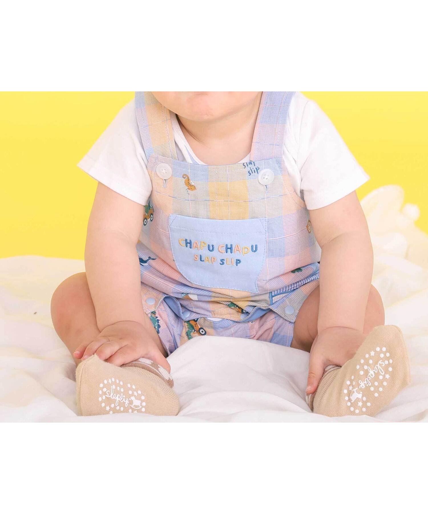 【ベベ オンライン ストア/BEBE ONLINE STORE / KIDS】のオシャベリモチーフ刺しゅうサロペット+ボディミニセットベビー(70~80cm) インテリア・キッズ・メンズ・レディースファッション・服の通販 founy(ファニー) 　ファッション　Fashion　キッズファッション　Fashion for Kids　春　Spring　コレクション　Collection, Seasonal Line　サロペット　Overalls, Salopette　セットアップ　Set-Up, Coordinated Outfit　チェック　Check, Plaid, Tartan　フレンチ　French, French Style　プリント　Print, Printed Pattern　ベビー　Baby, Babywear　ポケット　Pocket, Pocket Detail　モチーフ　Motif, Design Theme　S/S・春夏　SS, Spring/Summer, Warm Season　夏　Summer　エレガント 上品　Elegant　2026年　2026　2026春夏・S/S　Spring/Summer 2026 SS26　ブルー系|ID: prp329100004962391 ipo3291000000037228669