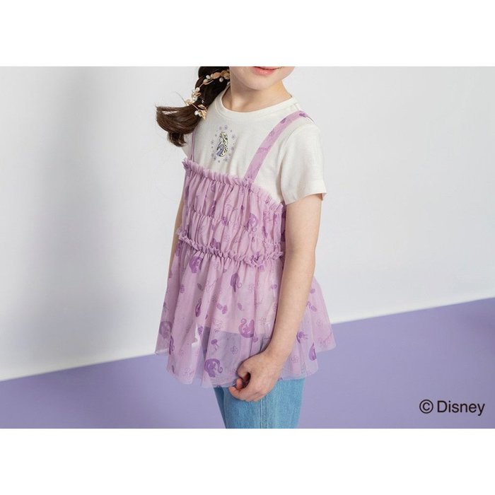 【ブランシェス/branshes / KIDS】の【DisneyCollection/ディズニーコレクション】チュールキャミソールトップスセット インテリア・キッズ・メンズ・レディースファッション・服の通販 founy(ファウニー) https://founy.com/ ファッション Fashion キッズファッション Fashion for Kids トップス・カットソー Cut & Sew Tops キャラクター Character, Licensed Characters コレクション Collection, Seasonal Line シャーリング Shirring, Ruched スパンコール Sequins, Sequin Embellishment チュール Tulip, Tulip Motif バランス Balance, Style Balance プリント Print, Printed Pattern ラベンダー Lavender ワンポイント One Point, Statement Accent エレガント 上品 Elegant 半袖 Short Sleeve, Half Sleeve |ID: prp329100004962397 ipo3291000000037333003