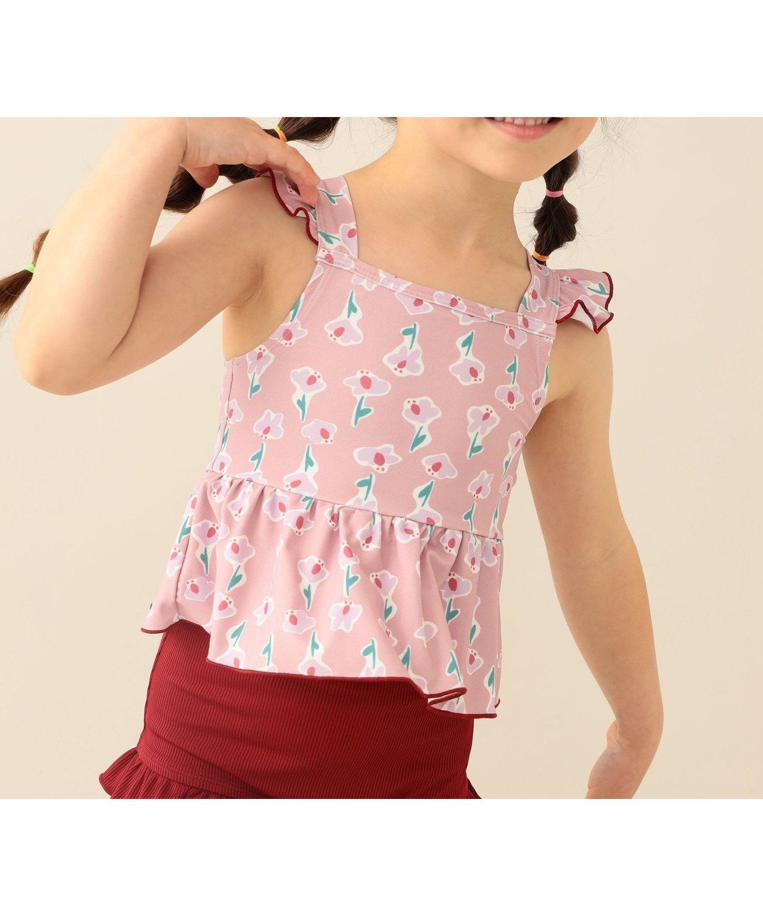 【ビームス ミニ/BEAMS mini / KIDS】のセパレート フリル スイムウェア 2026SS(100~130cm)プール 水遊び インテリア・キッズ・メンズ・レディースファッション・服の通販 founy(ファニー) 　ファッション　Fashion　キッズファッション　Fashion for Kids　ガーリー　Girly, Feminine Style　ギンガム　Gingham, Gingham Fabric　ショート　Short, Short Length　セパレート　Separate, Two-Piece　チェック　Check, Plaid, Tartan　フリル　Frill, Ruffle　ベーシック　Basic, Essential　2026年　2026　2026春夏・S/S　Spring/Summer 2026 SS26　PINK|ID: prp329100004962403 ipo3291000000037228726