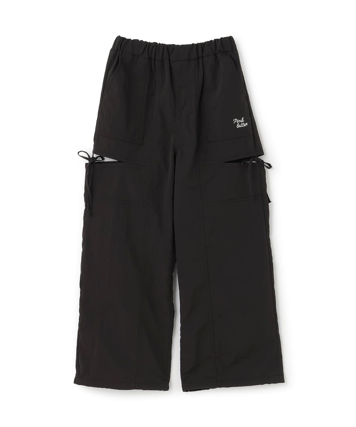 【ナルミヤ オンライン/NARUMIYA ONELINE / KIDS】のスリットリボンシャカパン インテリア・キッズ・メンズ・レディースファッション・服の通販 founy(ファニー) 　ファッション　Fashion　キッズファッション　Fashion for Kids　おすすめ　Recommended / Our Picks　ガーリー　Girly, Feminine Style　グラフィック　Graphic, Graphic Design　スマート　Smart, Elegant　スリット　Slit, Slit Detail　リボン　Ribbon, Bow　ロング　Long, Long-Length　夏　Summer　春　Spring　S/S・春夏　SS, Spring/Summer, Warm Season　猫　Cat, Kitty　黒|ID: prp329100004962404 ipo3291000000037228731