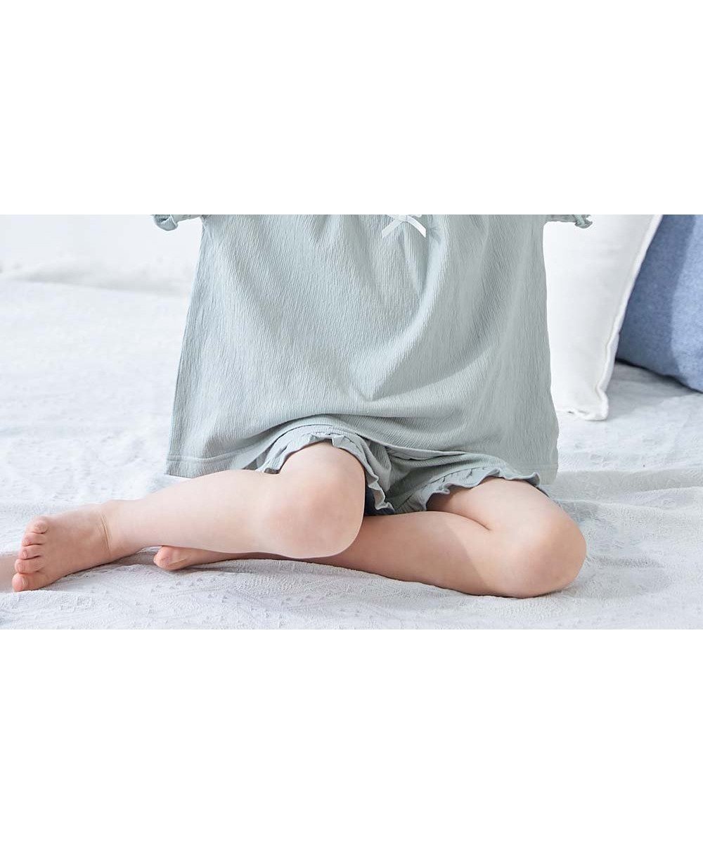 【デビロック/devirock / KIDS】の着心地やわらか フリルパジャマ 子供服 キッズ 女の子 パジャマ 半袖パジャマ 26SS インテリア・キッズ・メンズ・レディースファッション・服の通販 founy(ファニー) 　ファッション　Fashion　キッズファッション　Fashion for Kids　シャーリング　Shirring, Ruched　パジャマ　Pajamas, Sleepwear　フリル　Frill, Ruffle　半袖　Short Sleeve, Half Sleeve　2026年　2026　2026春夏・S/S　Spring/Summer 2026 SS26　004-セージ|ID: prp329100004962406 ipo3291000000037228740