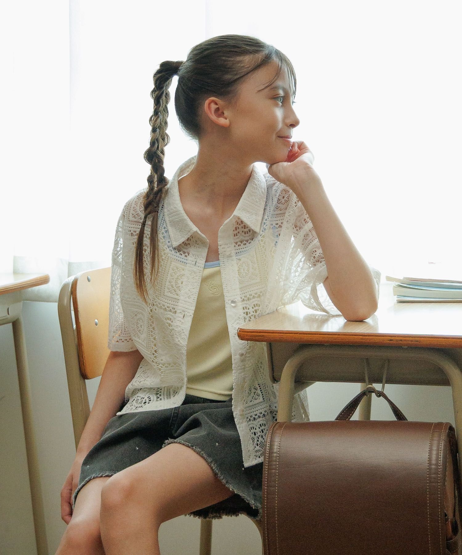 【グローバルワーク/GLOBAL WORK / KIDS】のイージーケアレースシャツ半袖/キッズ/584709 人気、トレンドファッション・服の通販 founy(ファニー) 　ファッション　Fashion　キッズファッション　Fashion for Kids　おすすめ　Recommended / Our Picks　インナー　Innerwear　キャミ　Camisole, Cami Top　シアー　Sheer, See-Through　ショーツ　Shorts, Short Pants　タンク　Tank Top, Sleeveless Top　デニム　Denim, Jeans Material　トレンド　Trend, Trending Now　ボトム　Bottoms, Lower Wear　レース　Lace, Lace Fabric　ワイド　Wide, Wide Fit　今季　This Season, Current Season　半袖　Short Sleeve, Half Sleeve　 other-1|ID: prp329100004962435 ipo3291000000037228870