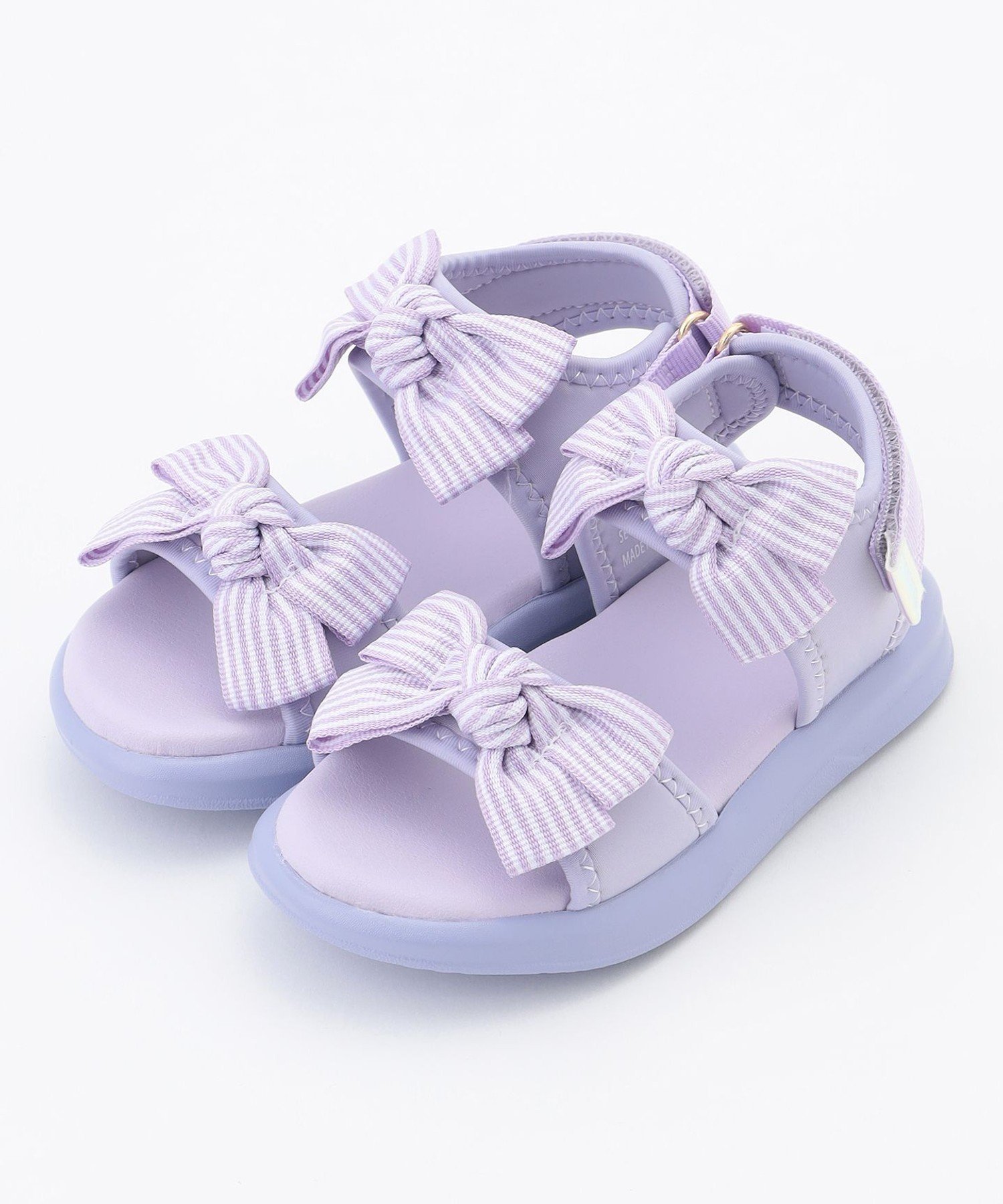 【エニー/ANY / KIDS】のリボンスポサン インテリア・キッズ・メンズ・レディースファッション・服の通販 founy(ファニー) 　ファッション　Fashion　キッズファッション　Fashion for Kids　ガーリー　Girly, Feminine Style　サンダル　Sandals, Summer Shoes　ストライプ　Stripe, Striped Pattern　スポーツ　Sports, Activewear　ソックス　Socks, Hosiery　リボン　Ribbon, Bow　人気　Popular, Best Seller　夏　Summer　ラベンダー[082]|ID: prp329100004962464 ipo3291000000037229125