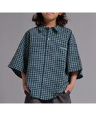 【ペアマノン/pairmanon / KIDS】の【90-160cm】サッカーチェック オーバーサイズ 半袖シャツ【PAIRMANON STREET】 人気、トレンドファッション・服の通販 founy(ファニー) ファッション Fashion キッズファッション Fashion for Kids おすすめ Recommended / Our Picks サッカー Seersucker, Summer Fabric ショート Short, Short Length セットアップ Set-Up, Coordinated Outfit チェック Check, Plaid, Tartan ワンポイント One Point, Statement Accent 半袖 Short Sleeve, Half Sleeve thumbnail ネイビー88|ID: prp329100004962465 ipo3291000000037229131