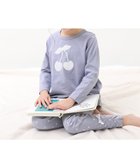 【デビロック/devirock / KIDS】の綿100% ガールズ くしゅっと裾リボン 長袖パジャマ パジャマ ルームウェア 25AW 人気、トレンドファッション・服の通販 founy(ファニー) ファッション Fashion キッズファッション Fashion for Kids 長袖 Long Sleeve, Full Sleeve パジャマ Pajamas, Sleepwear リボン Ribbon, Bow おすすめ Recommended / Our Picks 2025年 2025 2025-2026秋冬・A/W Autumn/Winter 2025–26 AW25–26 thumbnail 010-チェリー2-Gブルー|ID: prp329100004962469 ipo3291000000037229156