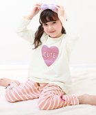【デビロック/devirock / KIDS】の綿100% ガールズ くしゅっと裾リボン 長袖パジャマ パジャマ ルームウェア 25AW 人気、トレンドファッション・服の通販 founy(ファニー) ファッション Fashion キッズファッション Fashion for Kids 長袖 Long Sleeve, Full Sleeve パジャマ Pajamas, Sleepwear リボン Ribbon, Bow おすすめ Recommended / Our Picks 2025年 2025 2025-2026秋冬・A/W Autumn/Winter 2025–26 AW25–26 thumbnail 001-ハート-オフホワイト|ID: prp329100004962469 ipo3291000000037229160