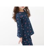 【デビロック/devirock / KIDS】の綿100% ガールズ くしゅっと裾リボン 長袖パジャマ パジャマ ルームウェア 25AW 人気、トレンドファッション・服の通販 founy(ファニー) ファッション Fashion キッズファッション Fashion for Kids 長袖 Long Sleeve, Full Sleeve パジャマ Pajamas, Sleepwear リボン Ribbon, Bow おすすめ Recommended / Our Picks 2025年 2025 2025-2026秋冬・A/W Autumn/Winter 2025–26 AW25–26 thumbnail 005-チェリー-ネイビー|ID: prp329100004962469 ipo3291000000037229164