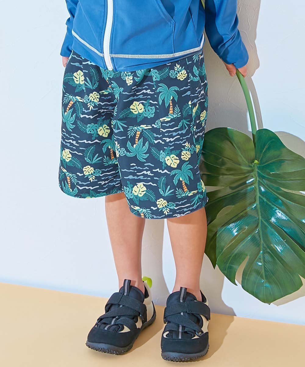 【デビロック/devirock / KIDS】のえらべる総柄デザイン UVカット サーフパンツ水着 子供服 キッズ 男の子 海 26SS インテリア・キッズ・メンズ・レディースファッション・服の通販 founy(ファニー) 　ファッション　Fashion　キッズファッション　Fashion for Kids　定番　Standard, Basic Item　なめらか　Smooth, Silky Texture　プリント　Print, Printed Pattern　水着　Swimsuit, Swimwear　おすすめ　Recommended / Our Picks　夏　Summer　2026年　2026　2026春夏・S/S　Spring/Summer 2026 SS26　023-ヤシの木-ネイビー|ID: prp329100004962472 ipo3291000000037229187