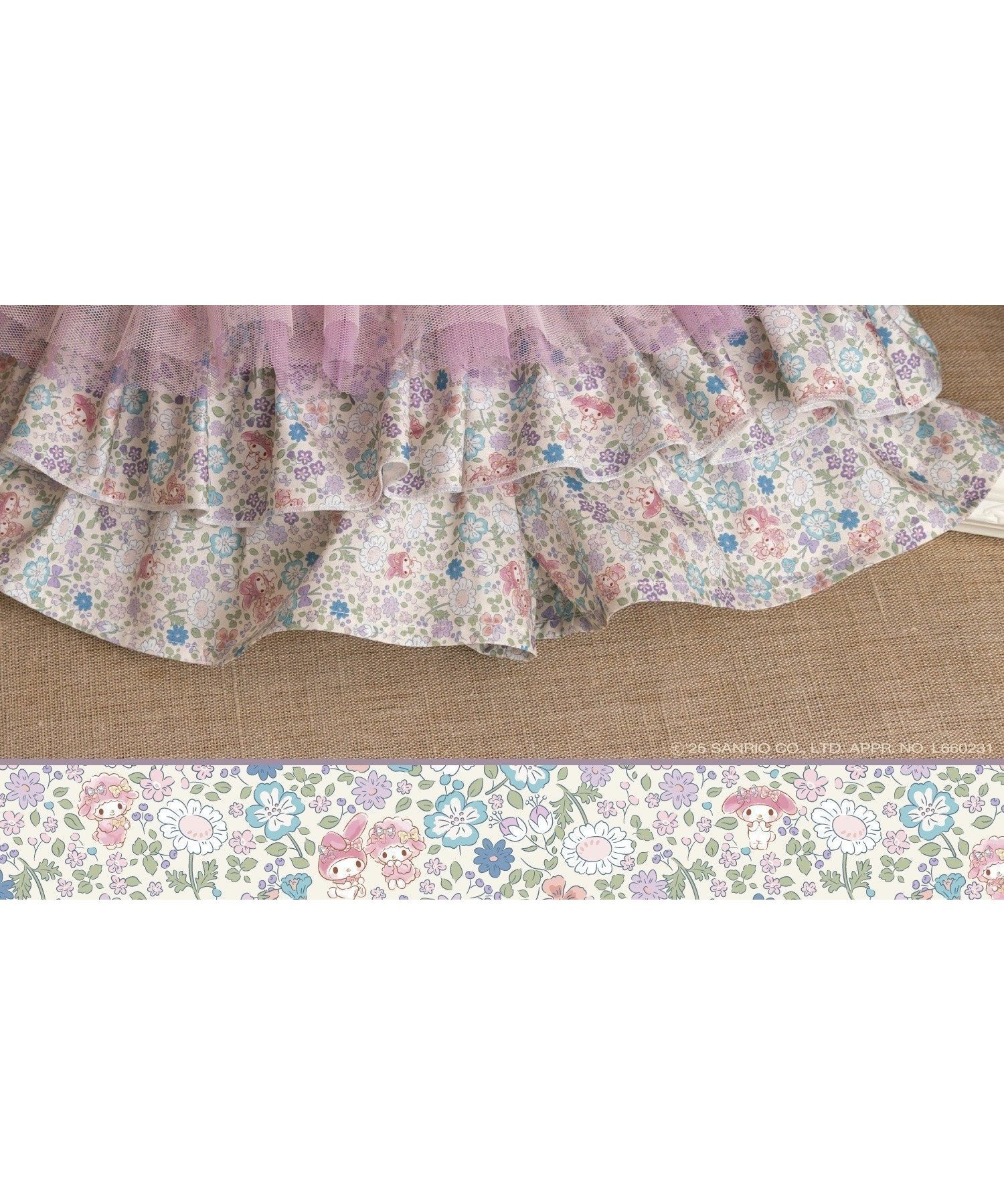 【パンパンテュテュ/panpantutu / KIDS】のキュロット/フリルパーティー【シナモロール/マイメロディ/無地】 インテリア・キッズ・メンズ・レディースファッション・服の通販 founy(ファニー) 　ファッション　Fashion　キッズファッション　Fashion for Kids　イエロー　Yellow　キュロット　Culottes, Wide Shorts　グラデーション　Gradient, Ombre　サテン　Satin, Glossy Fabric　チュール　Tulip, Tulip Motif　ティアードスカート　Tiered Skirt, Flounced Skirt　デニム　Denim, Jeans Material　人気　Popular, Best Seller　フリル　Frill, Ruffle　ベビー　Baby, Babywear　無地　Plain, Solid Color　ラベンダー　Lavender　リボン　Ribbon, Bow　レース　Lace, Lace Fabric　エレガント 上品　Elegant　マイメロディ|ID: prp329100004962476 ipo3291000000037229210