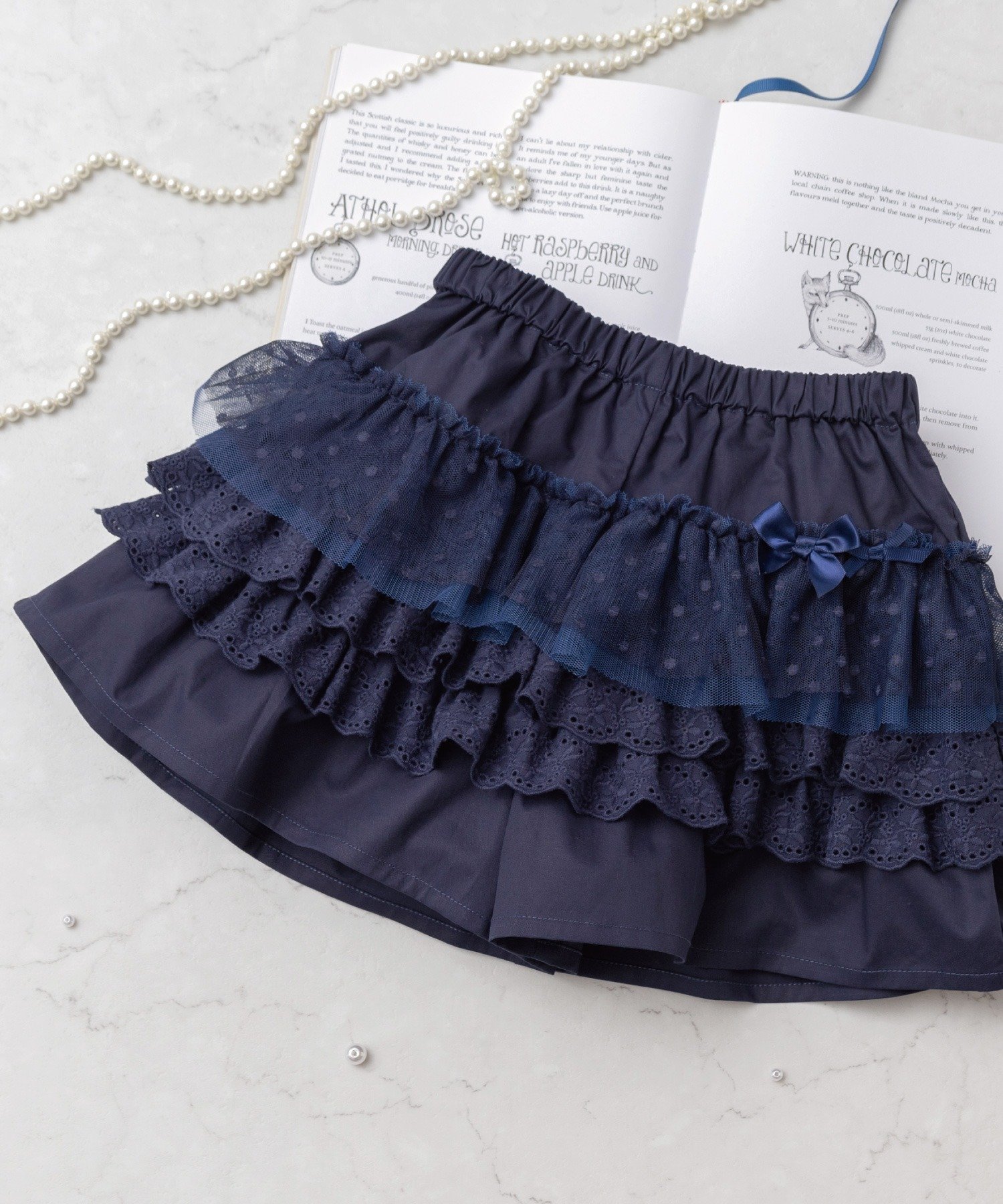 【パンパンテュテュ/panpantutu / KIDS】のキュロット/フリルパーティー【シナモロール/マイメロディ/無地】 インテリア・キッズ・メンズ・レディースファッション・服の通販 founy(ファニー) 　ファッション　Fashion　キッズファッション　Fashion for Kids　イエロー　Yellow　キュロット　Culottes, Wide Shorts　グラデーション　Gradient, Ombre　サテン　Satin, Glossy Fabric　チュール　Tulip, Tulip Motif　ティアードスカート　Tiered Skirt, Flounced Skirt　デニム　Denim, Jeans Material　人気　Popular, Best Seller　フリル　Frill, Ruffle　ベビー　Baby, Babywear　無地　Plain, Solid Color　ラベンダー　Lavender　リボン　Ribbon, Bow　レース　Lace, Lace Fabric　エレガント 上品　Elegant　フレンチネイビー|ID: prp329100004962476 ipo3291000000037229212