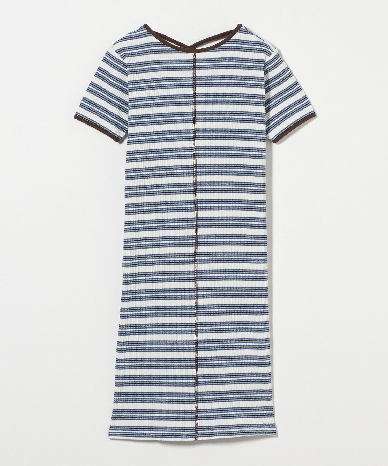 【ユナイテッドアローズ/UNITED ARROWS / KIDS】のカット マルチボーダーTシャツ ワンピース / キッズ 100cm-130cm インテリア・キッズ・メンズ・レディースファッション・服の通販 founy(ファニー) 　ファッション　Fashion　キッズファッション　Fashion for Kids　ワンピース　Dresses　カットソー　Cut and Sewn Top　デニム　Denim, Jeans Material　ボーダー　Border, Stripe　アウトレット　Outlet / Clearance　おすすめ　Recommended / Our Picks　夏　Summer　OFF WHITE|ID: prp329100004962480 ipo3291000000037229226