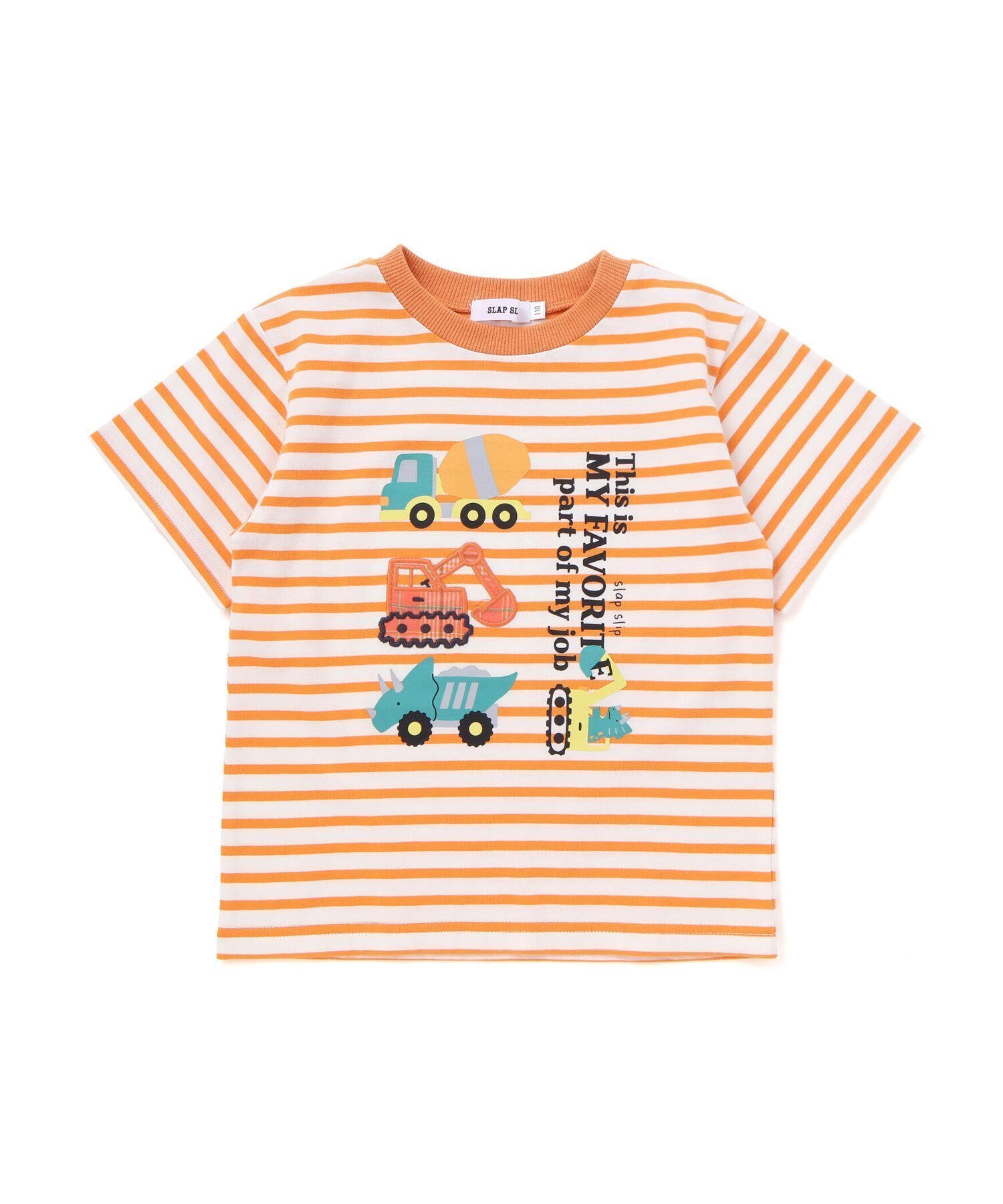 【ベベ オンライン ストア/BEBE ONLINE STORE / KIDS】のアニマルモチーフプリント天竺Tシャツ(80~130cm) インテリア・キッズ・メンズ・レディースファッション・服の通販 founy(ファニー) 　ファッション　Fashion　キッズファッション　Fashion for Kids　オレンジ　Orange　春　Spring　コレクション　Collection, Seasonal Line　テレコ　Ribbed, Rib Stitch　パッチ　Patch, Appliqué　フェイス　Face, Facial Design　フレンチ　French, French Style　プリント　Print, Printed Pattern　ボーダー　Border, Stripe　半袖　Short Sleeve, Half Sleeve　ワンポイント　One Point, Statement Accent　S/S・春夏　SS, Spring/Summer, Warm Season　夏　Summer　エレガント 上品　Elegant　2026年　2026　2026春夏・S/S　Spring/Summer 2026 SS26　オレンジ系|ID: prp329100004962482 ipo3291000000037229239