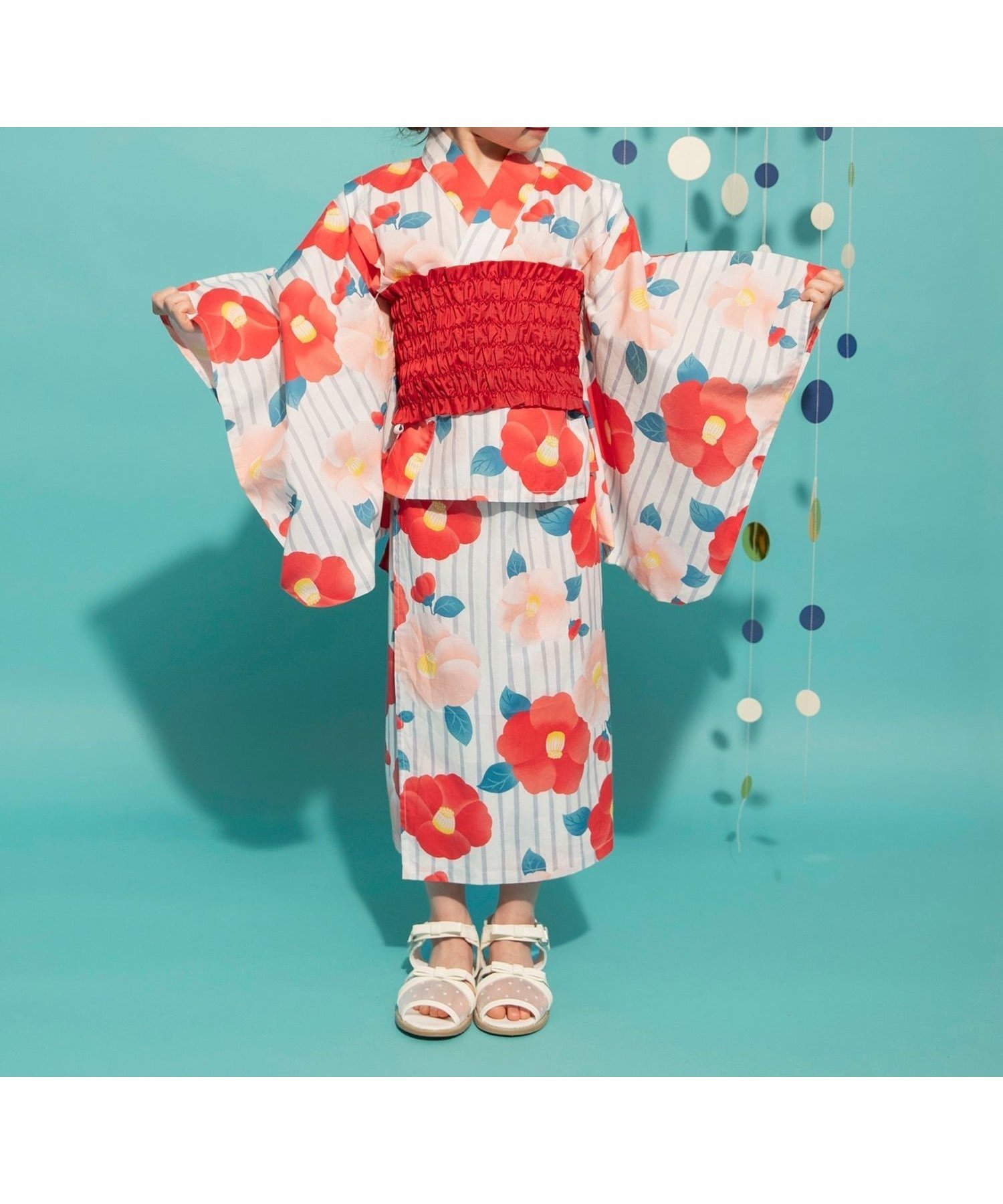 【ブランシェス/branshes / KIDS】の【WEB限定】2WAYセパレート浴衣 インテリア・キッズ・メンズ・レディースファッション・服の通販 founy(ファニー) 　ファッション　Fashion　キッズファッション　Fashion for Kids　キャミワンピース　Cami Dress, Slip Dress　シャーリング　Shirring, Ruched　ストライプ　Stripe, Striped Pattern　セパレート　Separate, Two-Piece　バランス　Balance, Style Balance　ボタニカル　Botanical, Floral Pattern　リボン　Ribbon, Bow　夏　Summer　エレガント 上品　Elegant　レッド|ID: prp329100004962483 ipo3291000000037229241