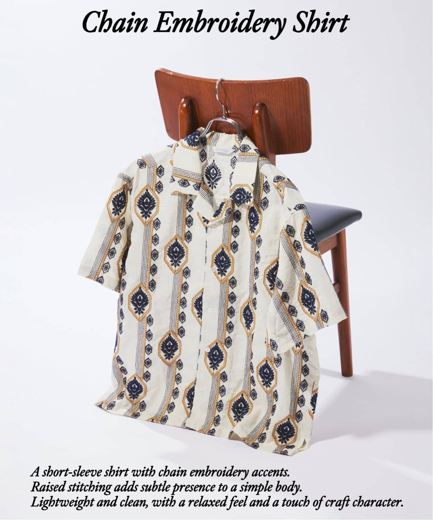 【ジャーナルスタンダード/JOURNAL STANDARD / MEN】のチェーン エンブロイダリー 半袖 シャツ 人気、トレンドファッション・服の通販 founy(ファニー) 　ファッション　Fashion　メンズファッション　Fashion for Men　エンブロイダリー　Embroidery Design　シンプル　Simple, Minimal　チェーン　Chain, Chain Strap　リラックス　Relax, Relaxed Fit　半袖　Short Sleeve, Half Sleeve　 other-1|ID: prp329100004962499 ipo3291000000037229309