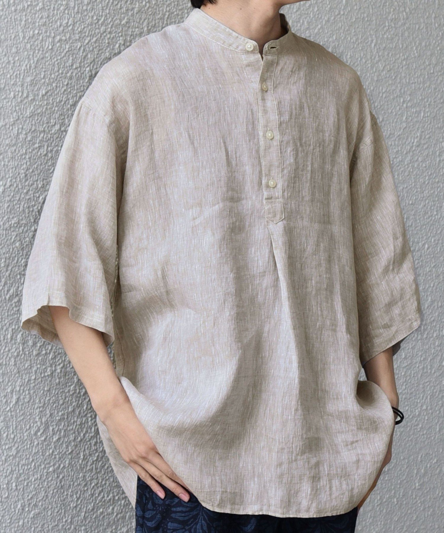 【シップス/SHIPS / MEN】のSHIPS any 洗濯機可能 ピュアリネン バンド スキッパー ハーフスリーブ プルオーバー シャツ 26SS インテリア・キッズ・メンズ・レディースファッション・服の通販 founy(ファニー) 　ファッション　Fashion　メンズファッション　Fashion for Men　トップス・カットソー　Cut & Sew Tops　メンズシャツ　Shirts　サンダル　Sandals, Summer Shoes　ショーツ　Shorts, Short Pants　スキッパー　Skipper, Open Collar　スラックス　Slacks, Dress Pants　スリーブ　Sleeve, Long Sleeve / Short Sleeve　定番　Standard, Basic Item　人気　Popular, Best Seller　ハーフ　Half, Half-Length　フィット　Fit, Slim Fit　フロント　Front, Front Design　リネン　Linen, Linen Fabric　リラックス　Relax, Relaxed Fit　ルーズ　Loose, Oversized　おすすめ　Recommended / Our Picks　夏　Summer　2026年　2026　2026春夏・S/S　Spring/Summer 2026 SS26　ライトグレー|ID: prp329100004962514 ipo3291000000037229385