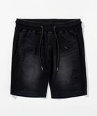 【シフォン/SHIFFON / MEN】の1PIU1UGUALE3 RELAX ダメージジョグデニムショーツ 人気、トレンドファッション・服の通販 founy(ファニー) ファッション Fashion メンズファッション Fashion for Men 切替 Switching, Contrast Panel スウェット / スエット Sweatshirt, Sweatwear スポーティ Sporty, Casual Athletic セットアップ Set-Up, Coordinated Outfit ダメージ Distressed, Destroyed ハーフ Half, Half-Length バランス Balance, Style Balance パーカー Hoodie, Parka フォルム Silhouette, Form リラックス Relax, Relaxed Fit thumbnail black|ID: prp329100004962520 ipo3291000000037229404