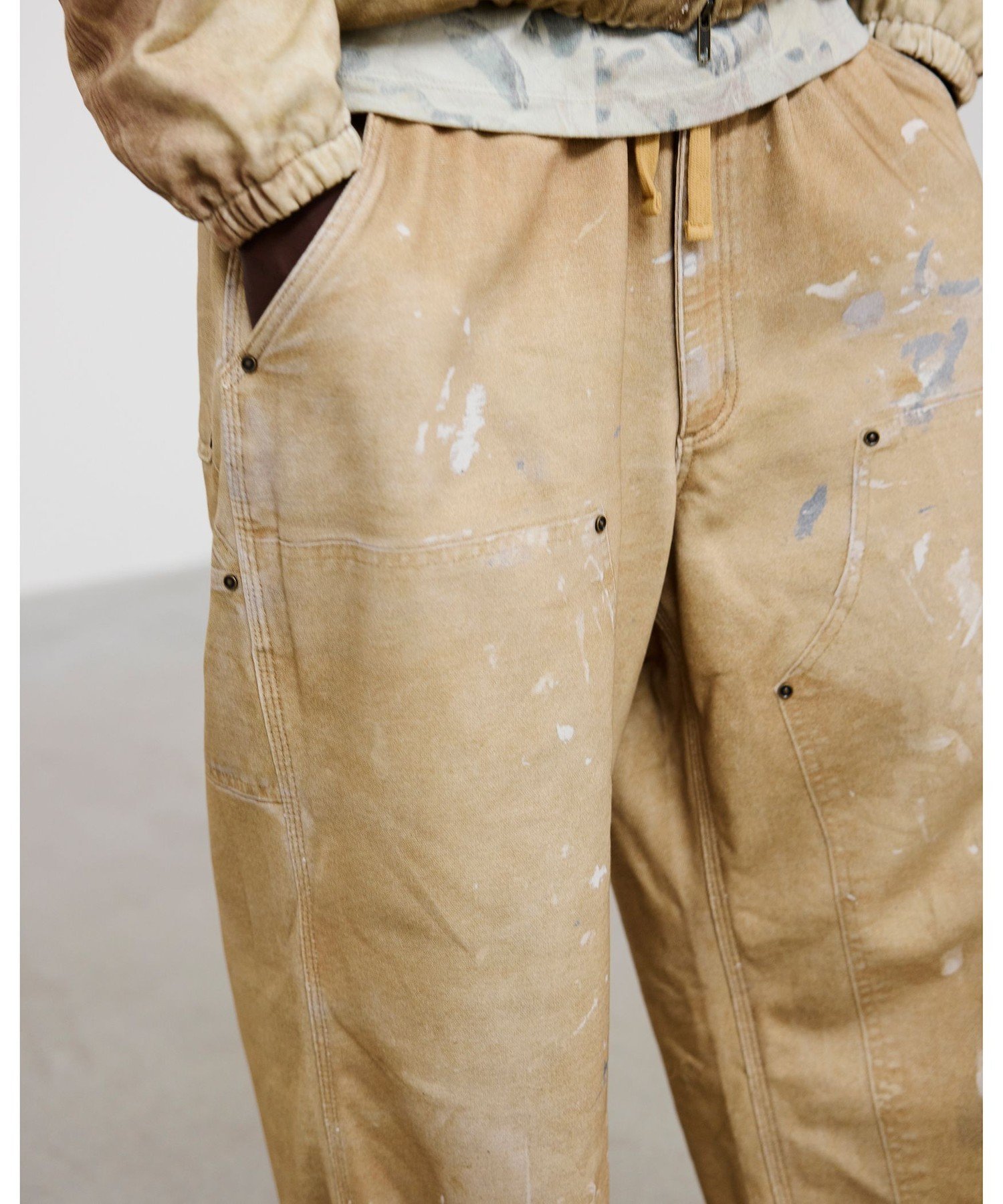 【ビームス/BEAMS / MEN】のモック プリント ダブルニー スウェットパンツ 人気、トレンドファッション・服の通販 founy(ファニー) 　ファッション　Fashion　メンズファッション　Fashion for Men　ボトムス　Bottoms　ヴィンテージ　Vintage Style　スタイリッシュ　Stylish, Fashionable　ダメージ　Distressed, Destroyed　プリント　Print, Printed Pattern　ポケット　Pocket, Pocket Detail　リアル　Real, Realistic　リラックス　Relax, Relaxed Fit　ループ　Loop, Loop Knit　 other-1|ID: prp329100004962532 ipo3291000000037229476