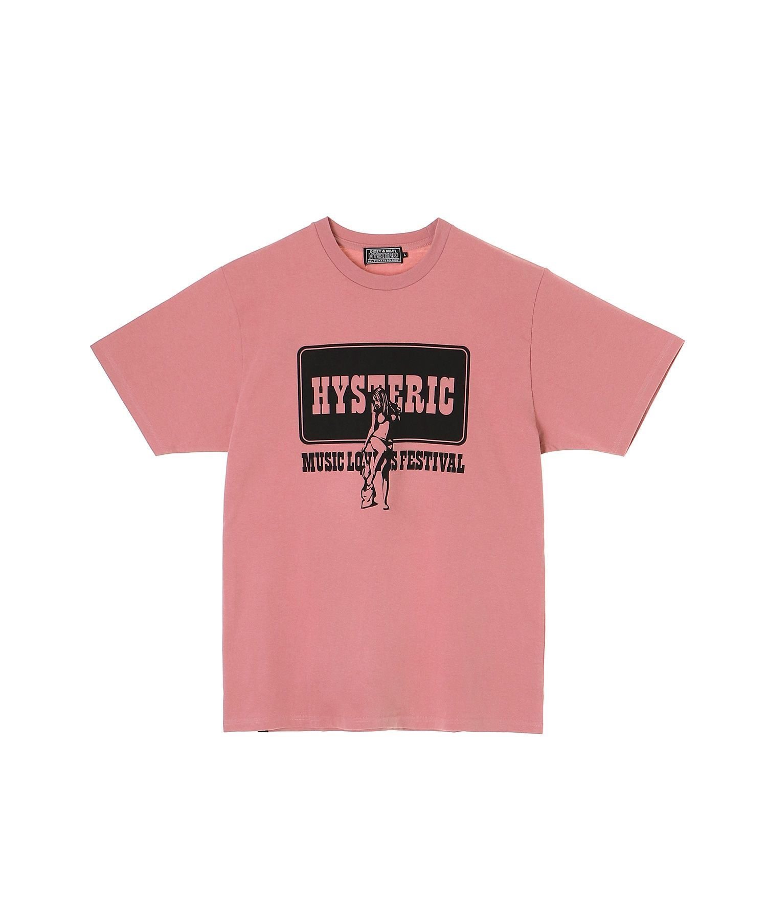 【ヒステリックグラマー/HYSTERIC GLAMOUR / MEN】のMUSIC LOVERS FESTIVAL Tシャツ インテリア・キッズ・メンズ・レディースファッション・服の通販 founy(ファニー) 　ファッション　Fashion　メンズファッション　Fashion for Men　ピンク|ID: prp329100004962534 ipo3291000000037229486
