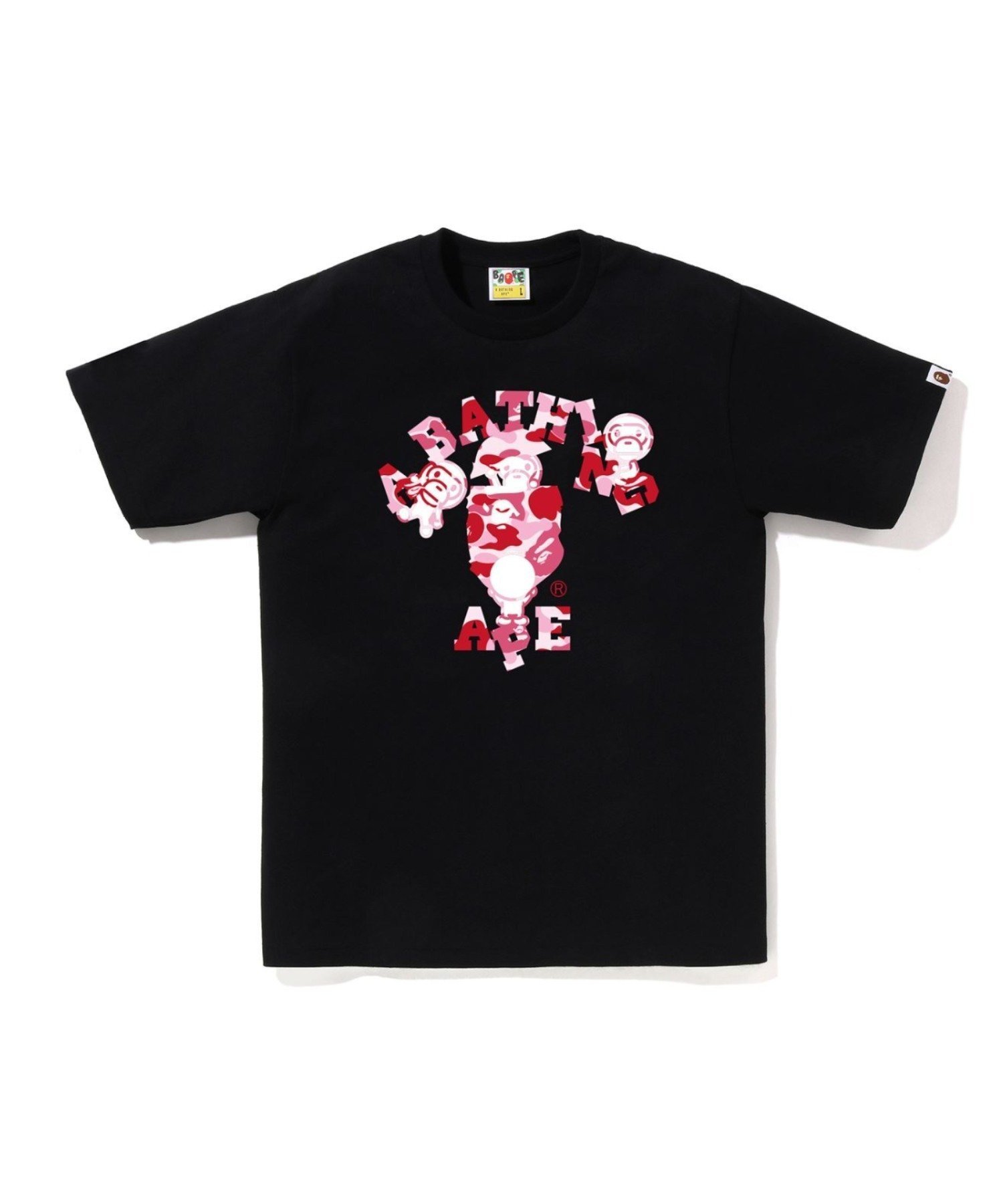 【アベイシングエイプ/A BATHING APE / MEN】のABC CAMO COLLEGE MILO TEE インテリア・キッズ・メンズ・レディースファッション・服の通販 founy(ファニー) 　ファッション　Fashion　メンズファッション　Fashion for Men　インナー　Innerwear　コレクション　Collection, Seasonal Line　ショート　Short, Short Length　スリーブ　Sleeve, Long Sleeve / Short Sleeve　パターン　Pattern, Design Print　フロント　Front, Front Design　プリント　Print, Printed Pattern　ラバー　Rubber, Rubber Sole　人気　Popular, Best Seller　BK×PK|ID: prp329100004962541 ipo3291000000037229527