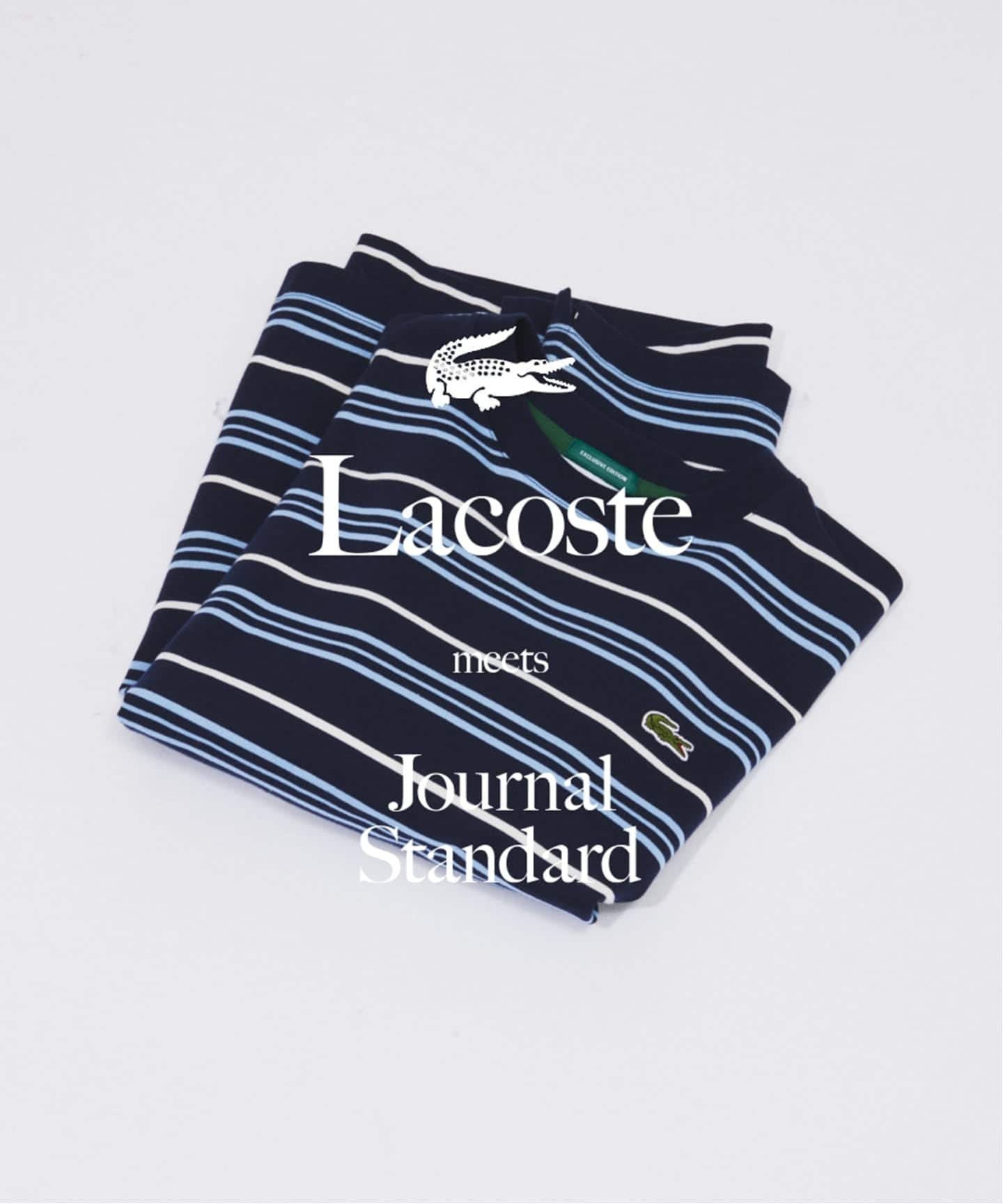 【ジャーナルスタンダード/JOURNAL STANDARD / MEN】のLACOSTE / ラコステ 別注 マルチ ストライプ クルーネック Tシャツ インテリア・キッズ・メンズ・レディースファッション・服の通販 founy(ファニー) 　ファッション　Fashion　メンズファッション　Fashion for Men　インナー　Innerwear　クラシック　Classic, Timeless Style　ジャケット　Jacket, Outerwear　ストライプ　Stripe, Striped Pattern　人気　Popular, Best Seller　バランス　Balance, Style Balance　フランス　France, French　ボーダー　Border, Stripe　別注　Limited Edition, Custom Order　ネイビー|ID: prp329100004962568 ipo3291000000037229636