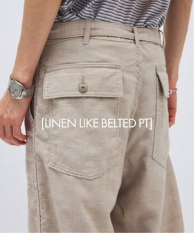 【ジャーナルスタンダード/JOURNAL STANDARD / MEN】のリネン ライク デニム ベルテッド パンツ 人気、トレンドファッション・服の通販 founy(ファニー) ファッション Fashion メンズファッション Fashion for Men ボトムス Bottoms ジャケット Jacket, Outerwear デニム Denim, Jeans Material バランス Balance, Style Balance ミリタリー Military, Army Style リネン Linen, Linen Fabric 夏 Summer |ID:prp329100004962570