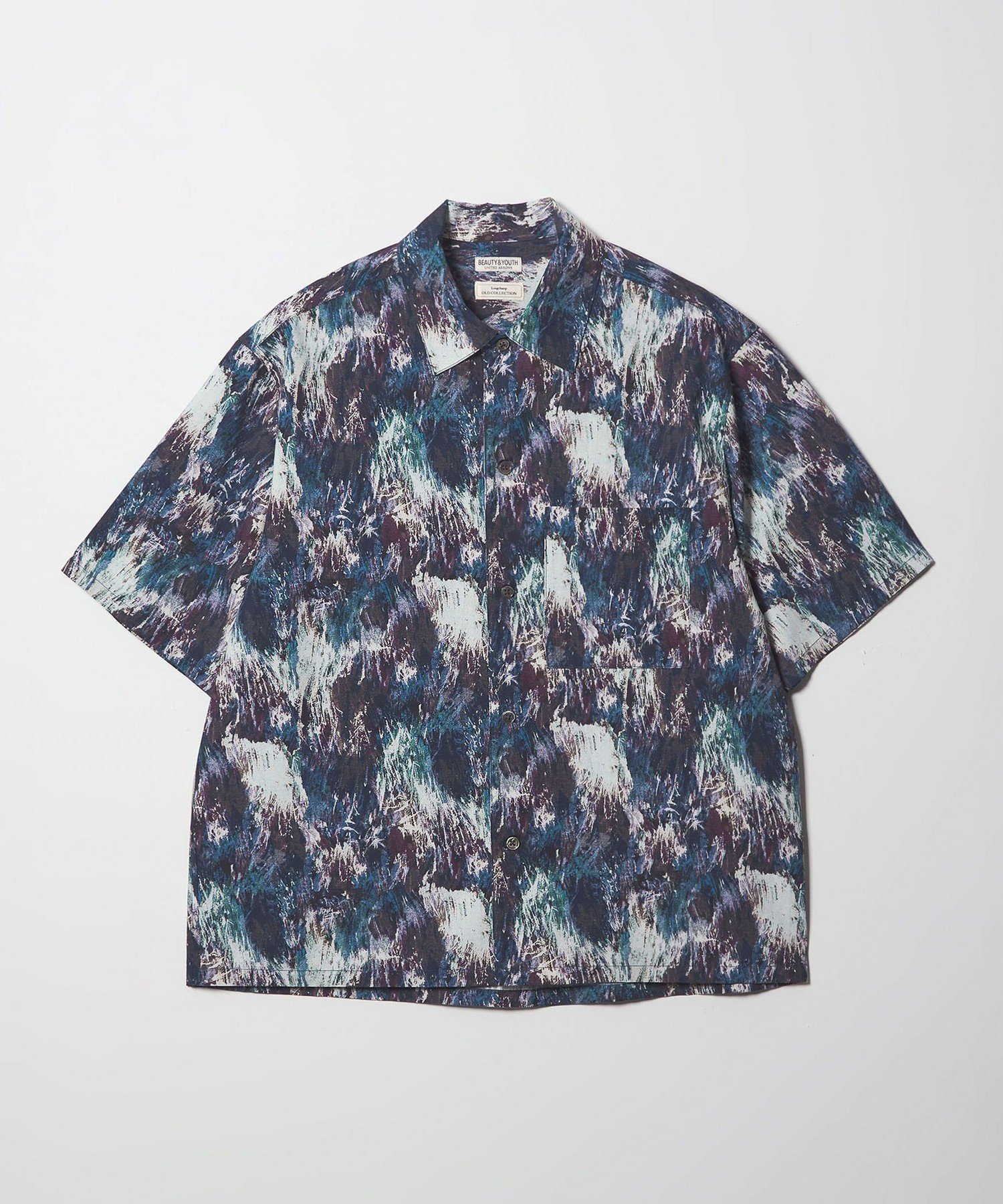 【ビューティ&ユース ユナイテッドアローズ/BEAUTY&YOUTH / UNITED ARROWS / MEN】のロンシャン ブラッシュド パターン キャンプ シャツ GRANDE型 人気、トレンドファッション・服の通販 founy(ファニー) 　ファッション　Fashion　メンズファッション　Fashion for Men　コレクション　Collection, Seasonal Line　シンプル　Simple, Minimal　ドレープ　Drape, Draping Fabric　バランス　Balance, Style Balance　パターン　Pattern, Design Print　プリント　Print, Printed Pattern　ボトム　Bottoms, Lower Wear　別注　Limited Edition, Custom Order　半袖　Short Sleeve, Half Sleeve　リラックス　Relax, Relaxed Fit　夏　Summer　エレガント 上品　Elegant　 other-1|ID: prp329100004962583 ipo3291000000037229698
