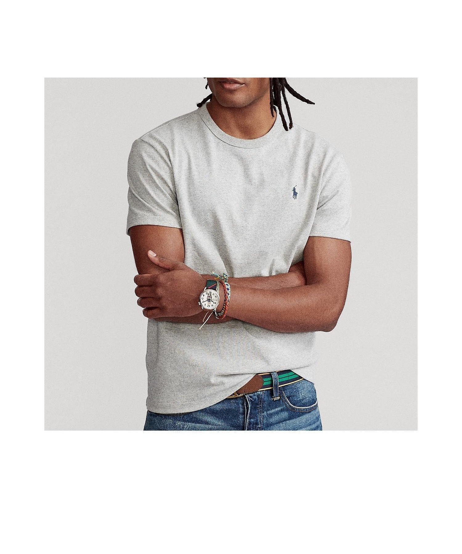 【ラルフローレン/RALPH LAUREN / MEN】のクラシック フィット ヘビーウェイト ジャージー Tシャツ インテリア・キッズ・メンズ・レディースファッション・服の通販 founy(ファニー) 　ファッション　Fashion　メンズファッション　Fashion for Men　クラシック　Classic, Timeless Style　ファブリック　Fabric, Textile　フィット　Fit, Slim Fit　半袖　Short Sleeve, Half Sleeve　020グレー|ID: prp329100004962589 ipo3291000000037229726