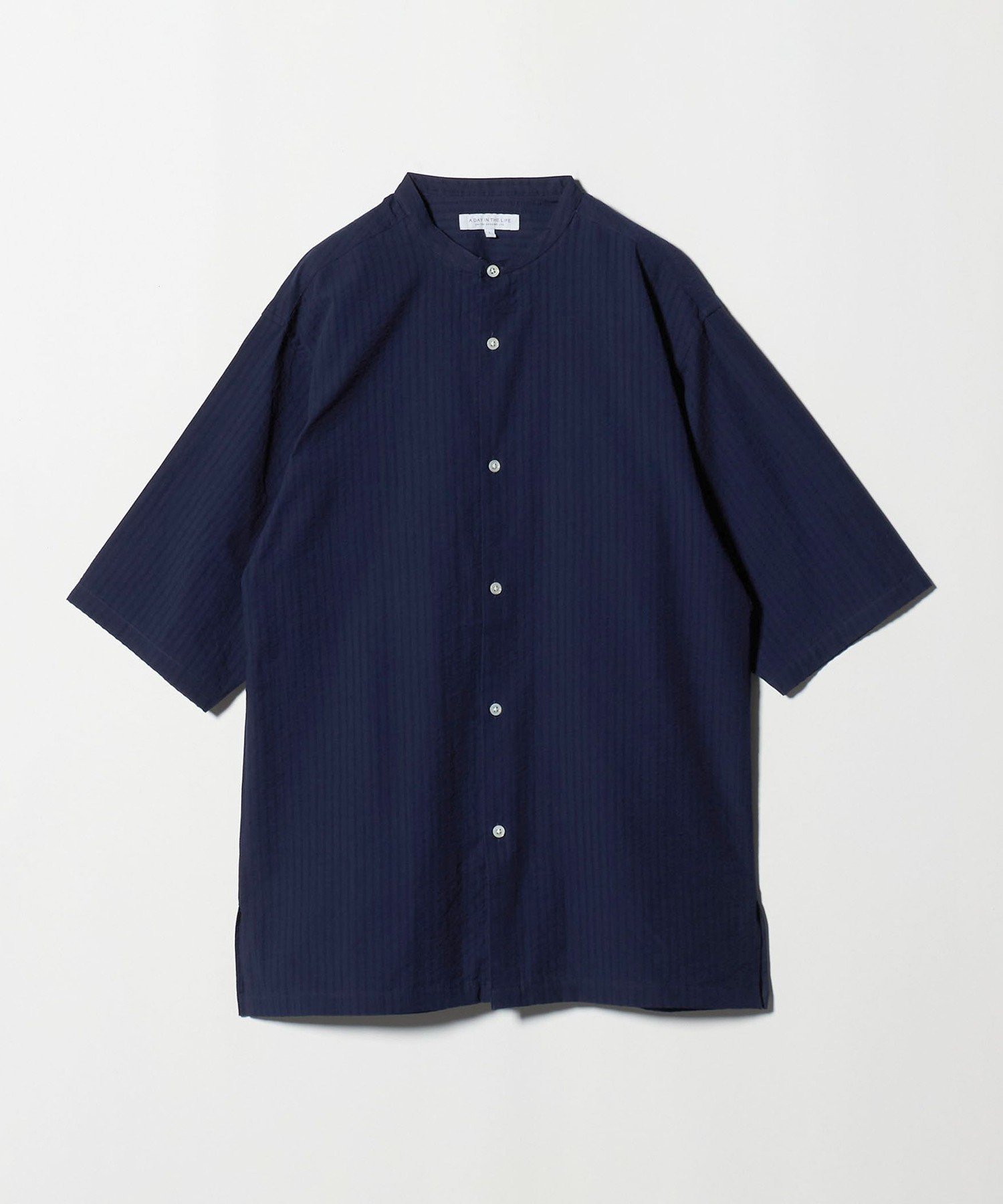 【ユナイテッドアローズ/UNITED ARROWS / MEN】のサッカー リラックス バンドカラー 5分袖シャツ A DAY IN THE LIFE 人気、トレンドファッション・服の通販 founy(ファニー) 　ファッション　Fashion　メンズファッション　Fashion for Men　インナー　Innerwear　サッカー　Seersucker, Summer Fabric　サンダル　Sandals, Summer Shoes　ショーツ　Shorts, Short Pants　シンプル　Simple, Minimal　リラックス　Relax, Relaxed Fit　アウトレット　Outlet / Clearance　おすすめ　Recommended / Our Picks　 other-1|ID: prp329100004962599 ipo3291000000037229765