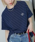 【フリークスストア/FREAK'S STORE】の別注 ワンポイント ロゴ ボーダー Tシャツ 限定展開 大人の最旬トレンドファッション＆コーディネート founy(ファウニー) ファッション Fashion レディースファッション Fashion for Women トップス・カットソー Cut & Sew Tops シャツ・ブラウス・オフィスカジュアル Elegant Blouses & Button-Ups ロングTシャツ・Tシャツ Longline T-Shirts & Tees インナー Innerwear ストレッチ Stretch, Stretchy Fabric スペシャル Special, Limited Edition ボーダー Border, Stripe 別注 Limited Edition, Custom Order メンズ Men's, Menswear ユニセックス Unisex, Genderless リラックス Relax, Relaxed Fit ワンポイント One Point, Statement Accent S/S・春夏 SS, Spring/Summer, Warm Season 夏 Summer 2026年 2026 2026春夏・S/S Spring/Summer 2026 SS26 thumbnail ネイビー|ID: prp329100004962610 ipo3291000000037229847