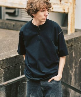 【フォーワンセブン バイ エディフィス/417 by EDIFICE / MEN】のトーナルステッチ ヘンリーネックTシャツ 人気、トレンドファッション・服の通販 founy(ファニー) ファッション Fashion メンズファッション Fashion for Men インナー Innerwear カットソー Cut and Sewn Top シンプル Simple, Minimal |ID:prp329100004962629