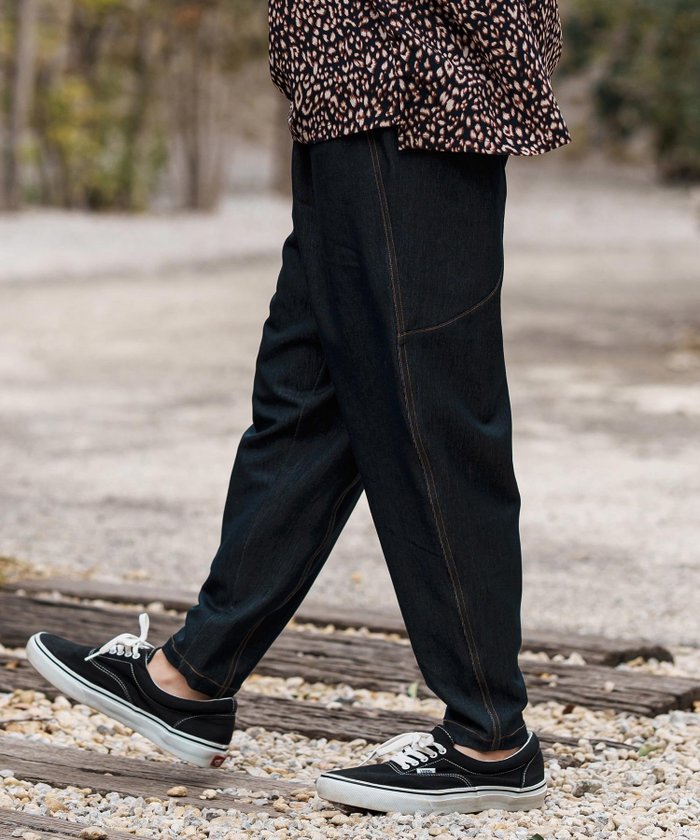 【カンビオ/CAMBIO / MEN】のmp13280-Deformed Silhouette Stretch Ripstop Like Denim Pants デニムパ インテリア・キッズ・メンズ・レディースファッション・服の通販 founy(ファニー) https://founy.com/ ファッション Fashion メンズファッション Fashion for Men ボトムス Bottoms デニムパンツ・ジーンズ Denim Pants ストレッチ Stretch, Stretchy Fabric デニム Denim, Jeans Material ポケット Pocket, Pocket Detail リップ Lip, Lip Motif 夏 Summer 春 Spring S/S・春夏 SS, Spring/Summer, Warm Season |ID: prp329100004962631 ipo3291000000037229923